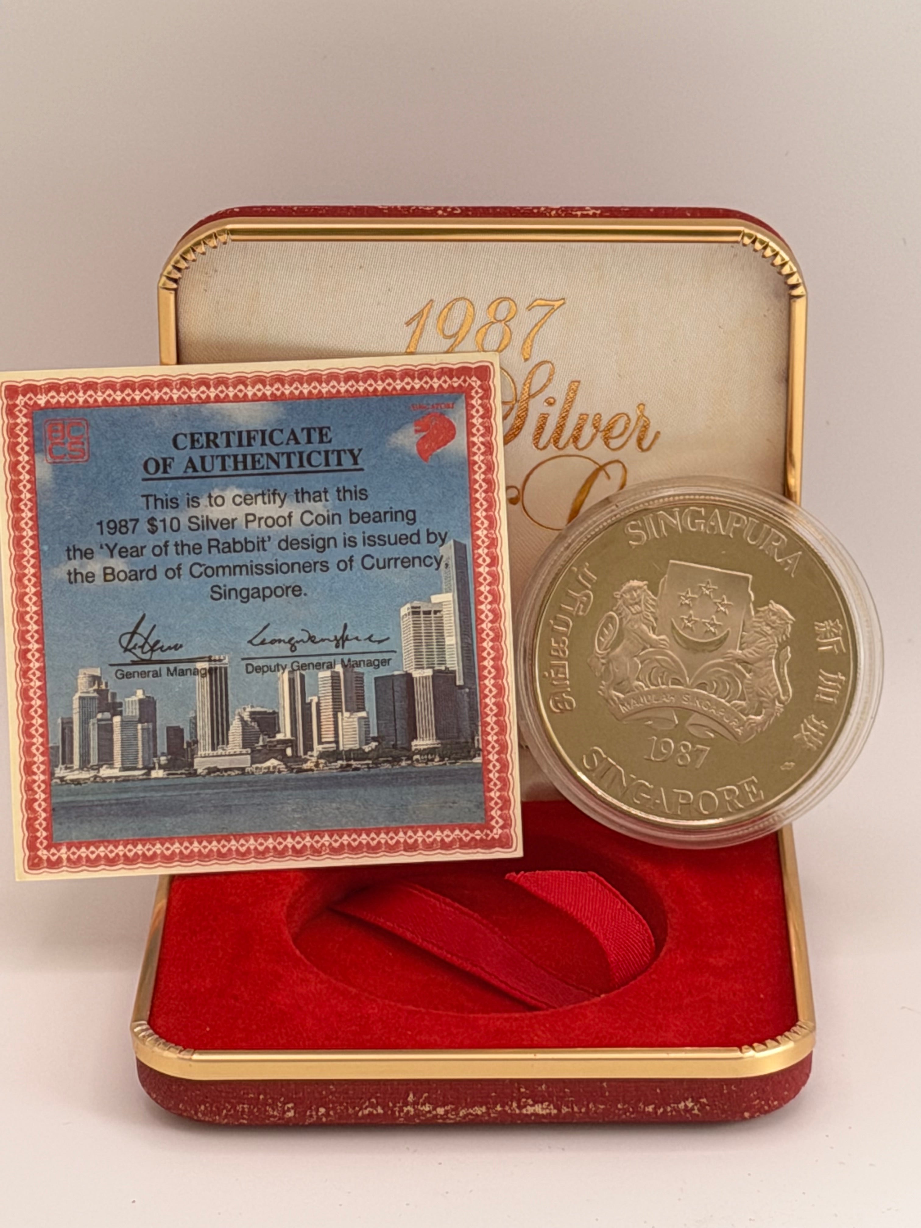 1987 - Singapore  $10 Silver Proof Coin