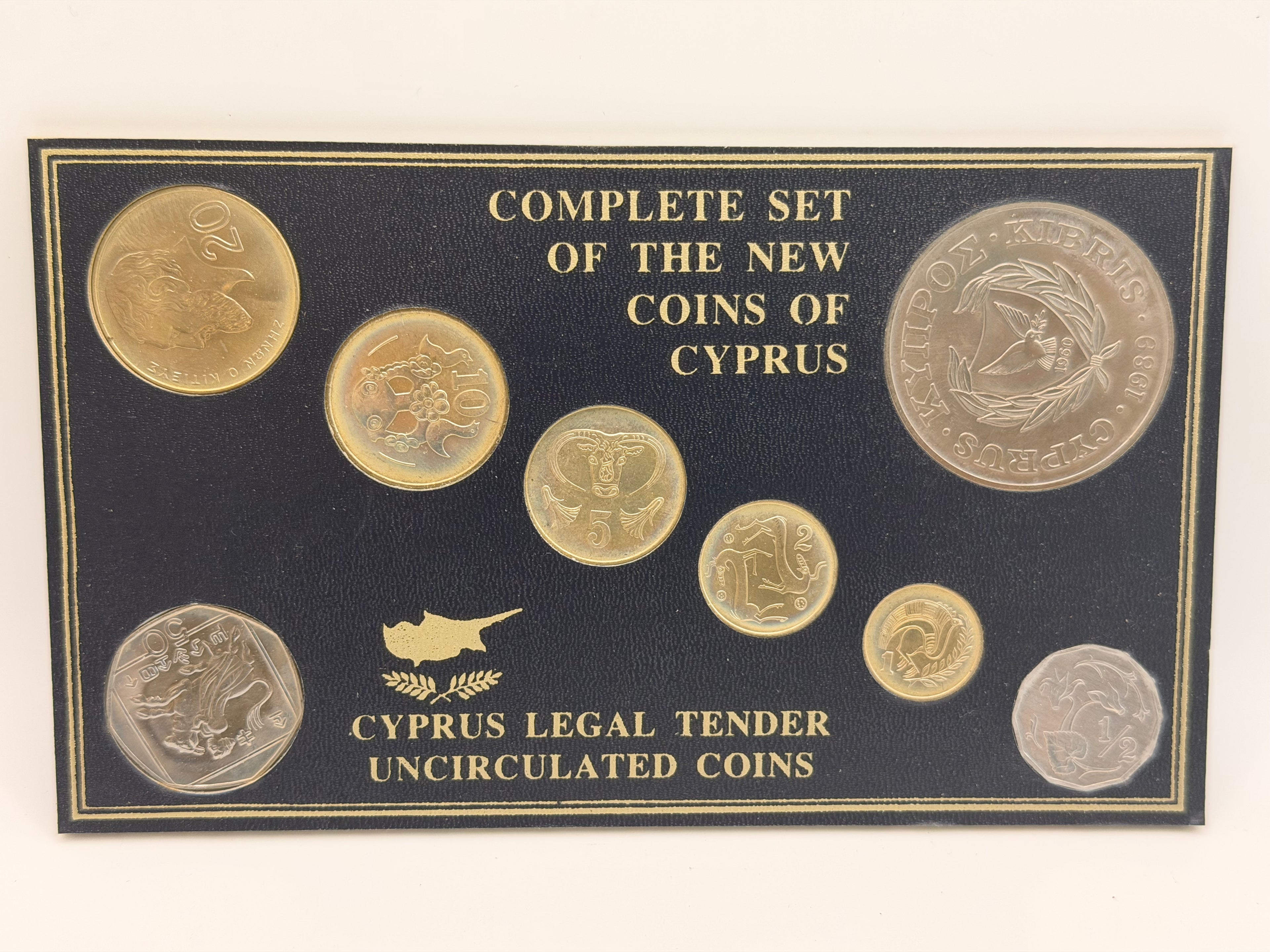 1983 - 1998 - Cyprus Complete Set of UNC Coins