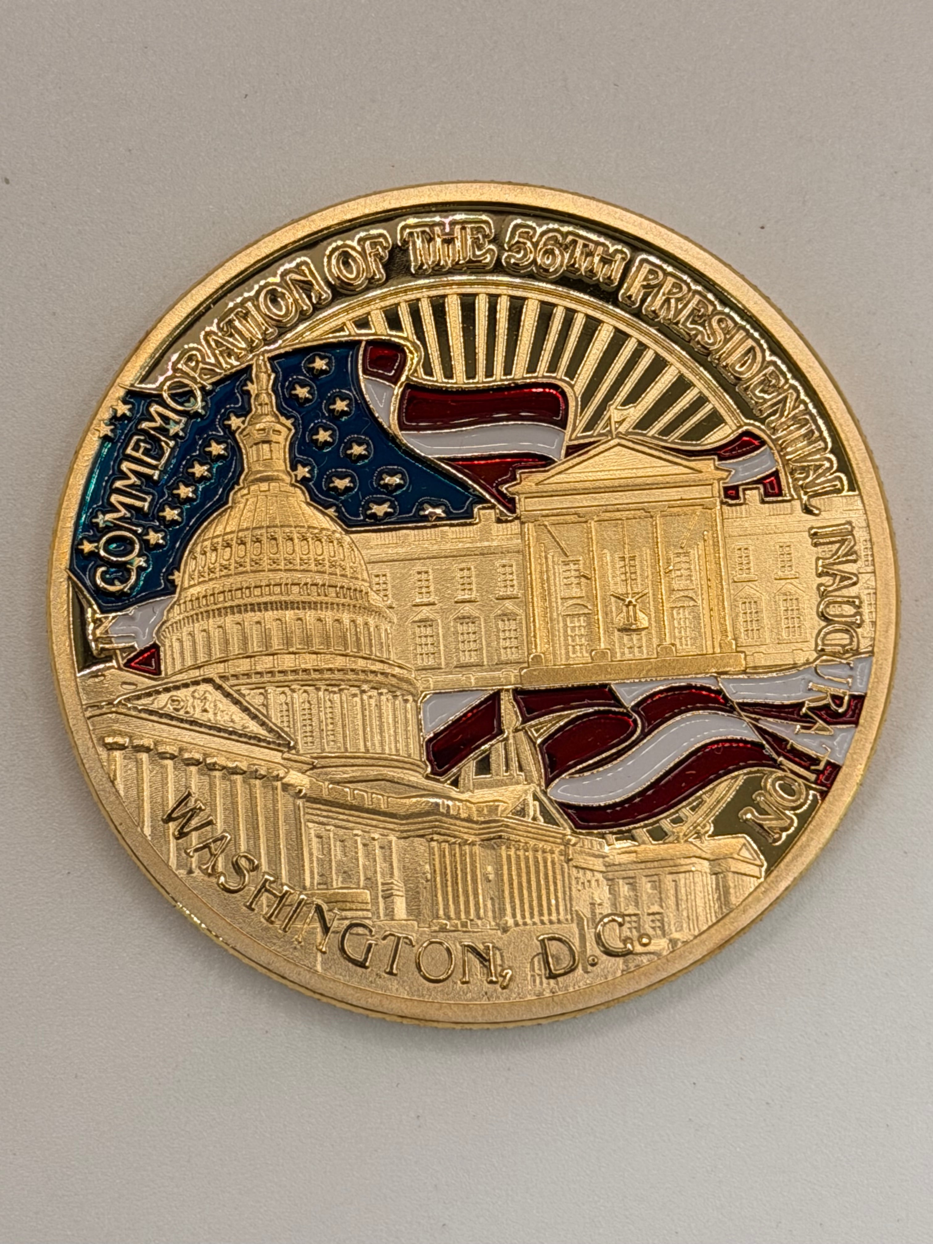 Barack Obama of Presidential Inauguration Gold Plated Coin