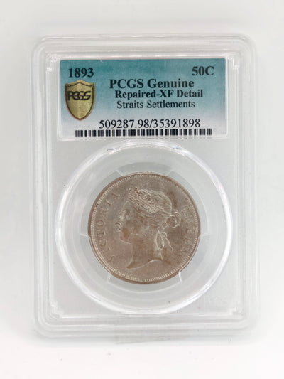 1893 - Straits 50 Cents PCGS