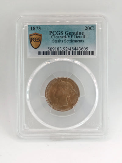 1873 - Straits 20 Cents PCGS