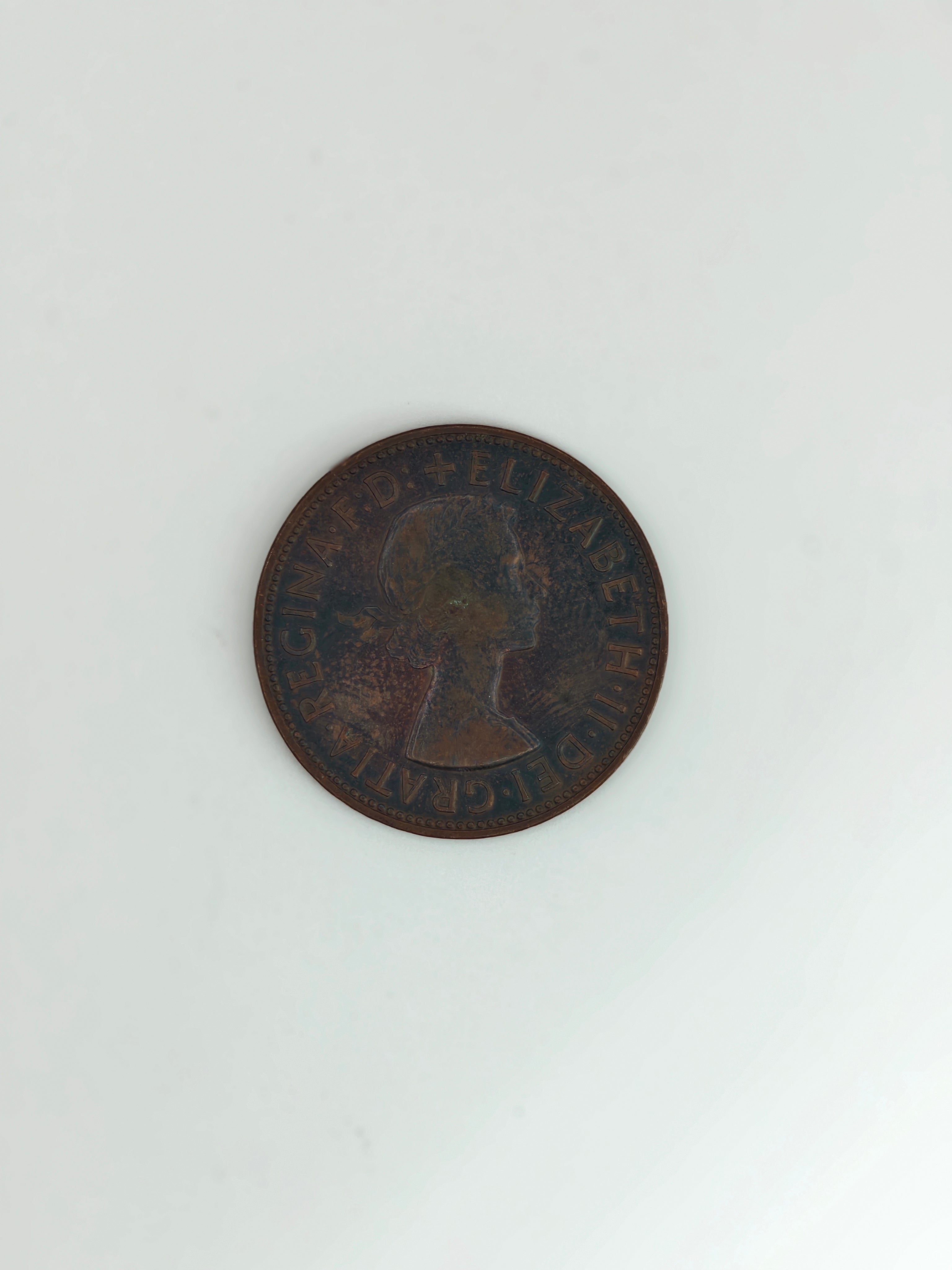 1966年 - 英国1便士伊丽莎白二世铜币