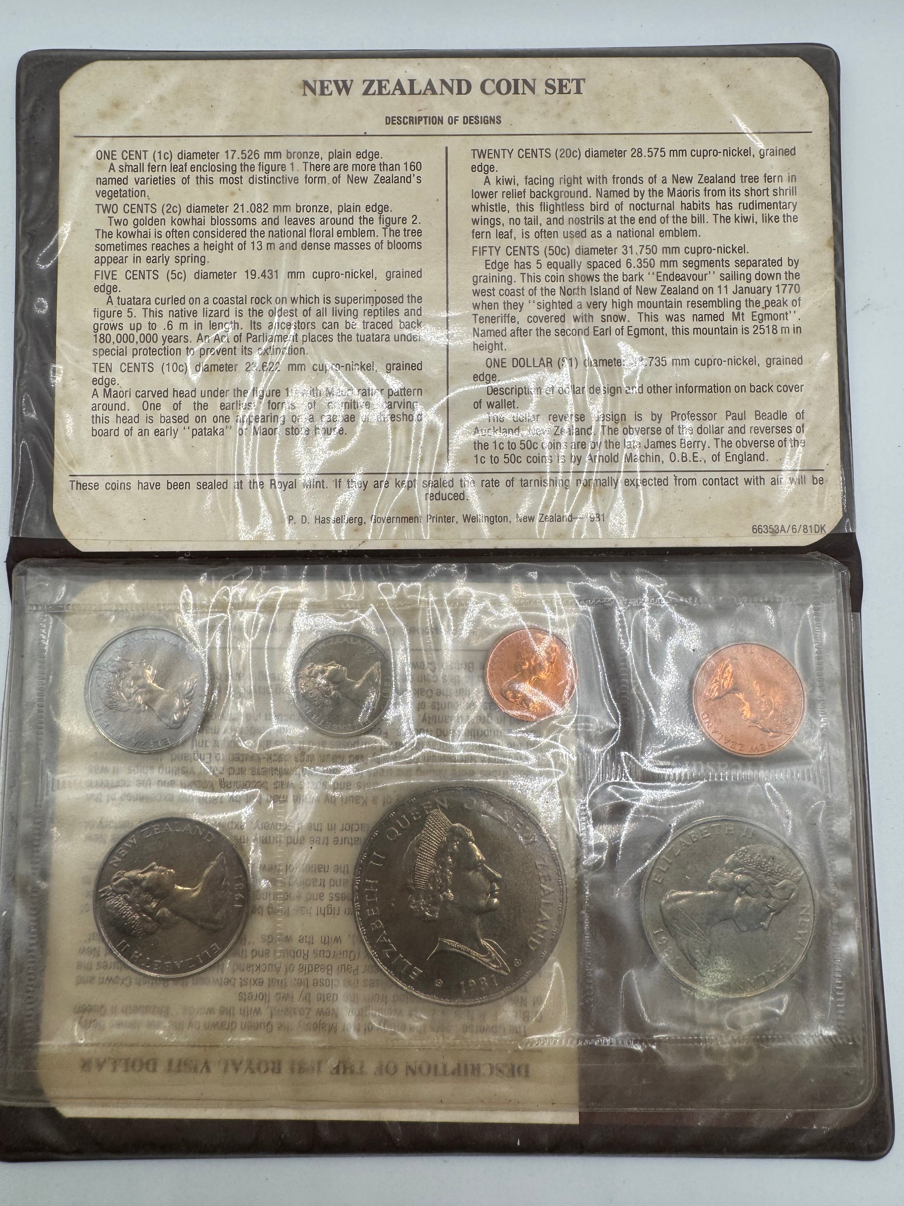 1981 - New Zealand Coin Set