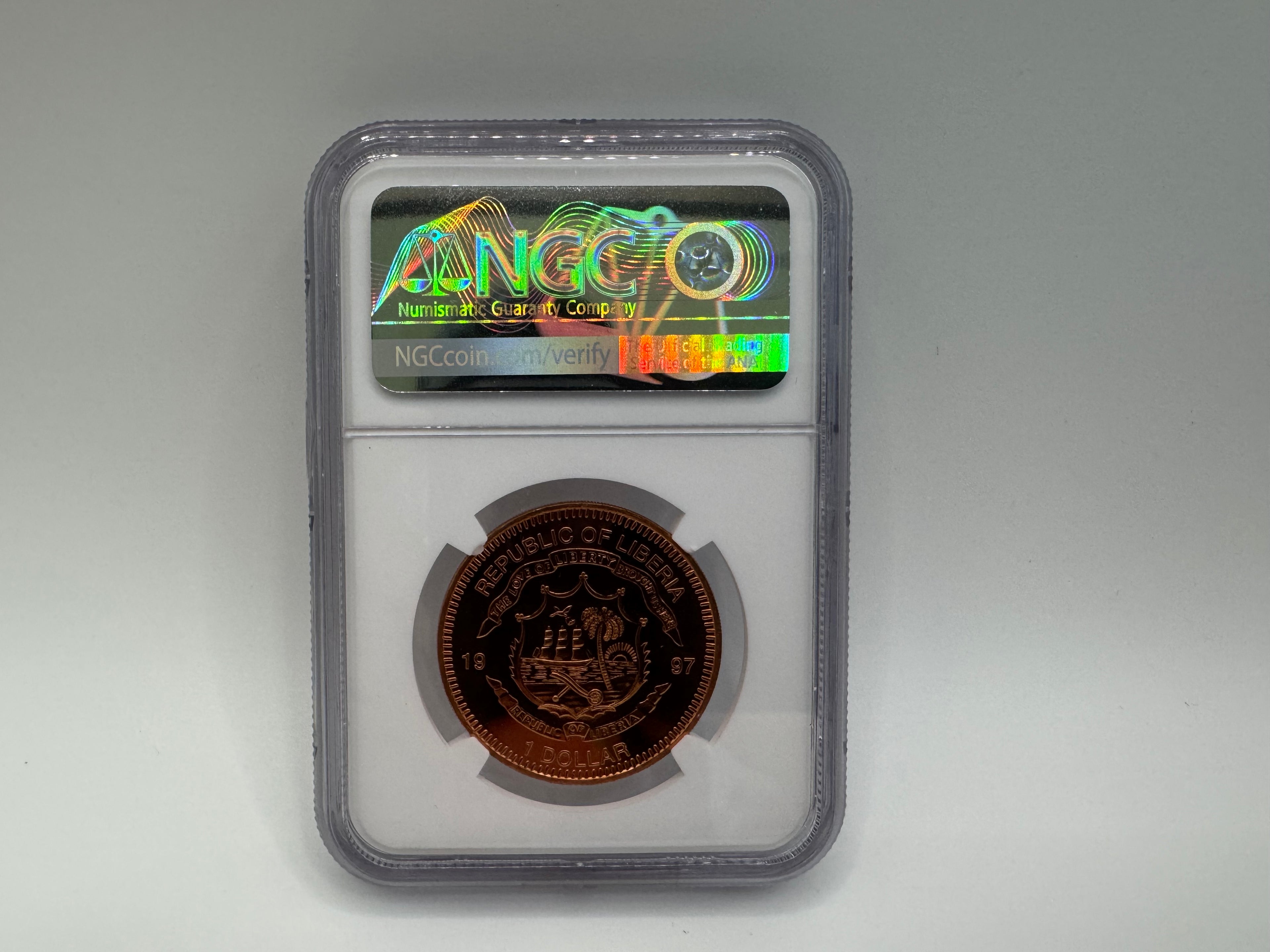 1997 - 利比里亚 1 美元邓小平 MS68 RD