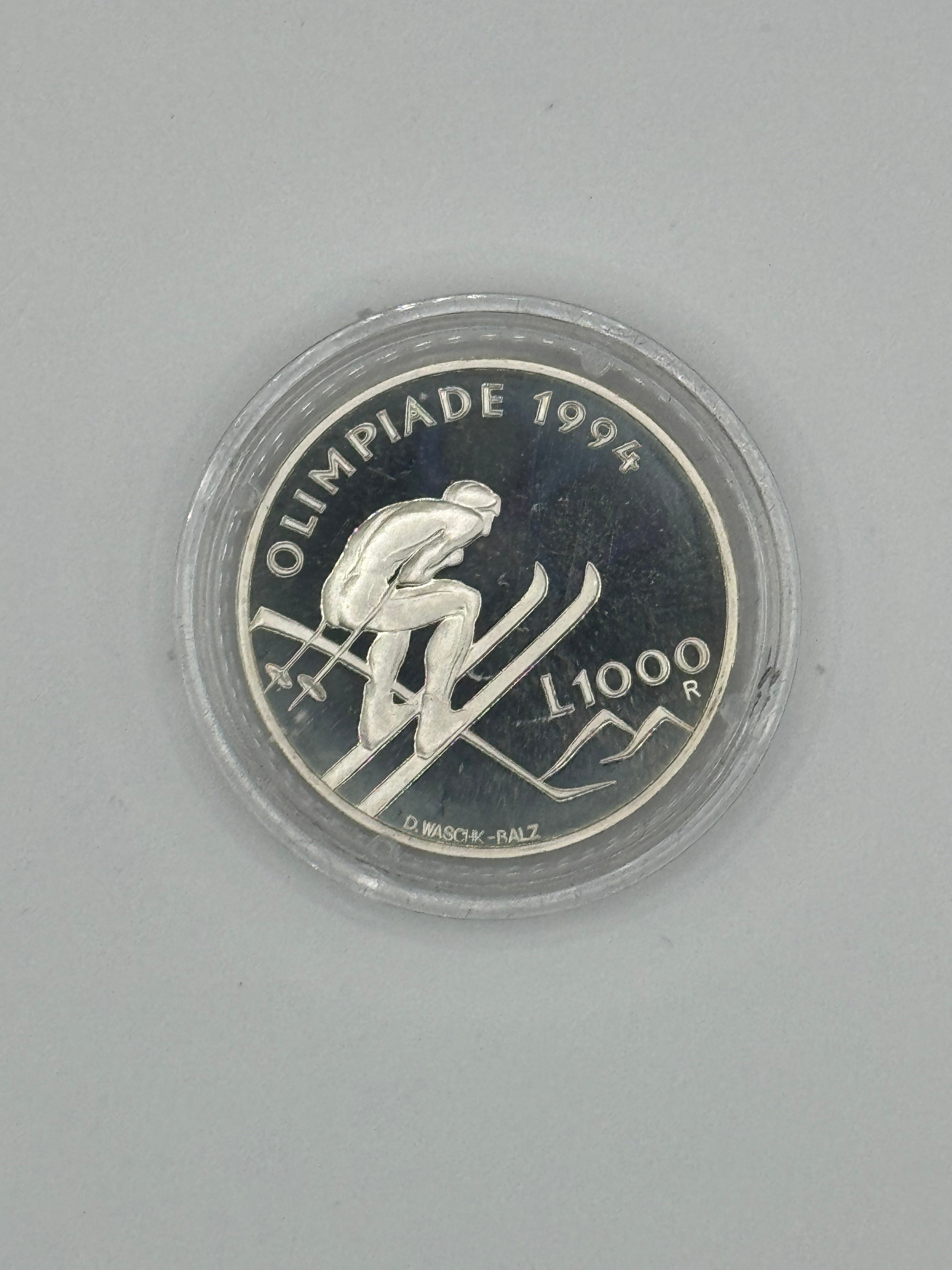 1994年 - 圣马力诺1000里拉银币
