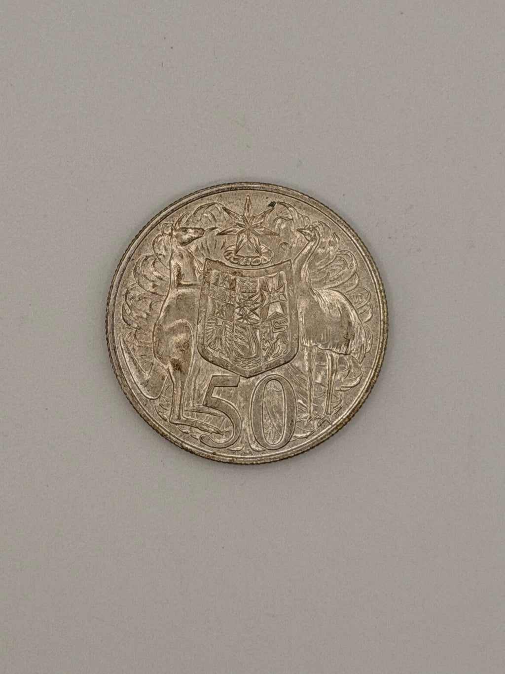 1966 Australia 50C Elizabeth II Silver Coin