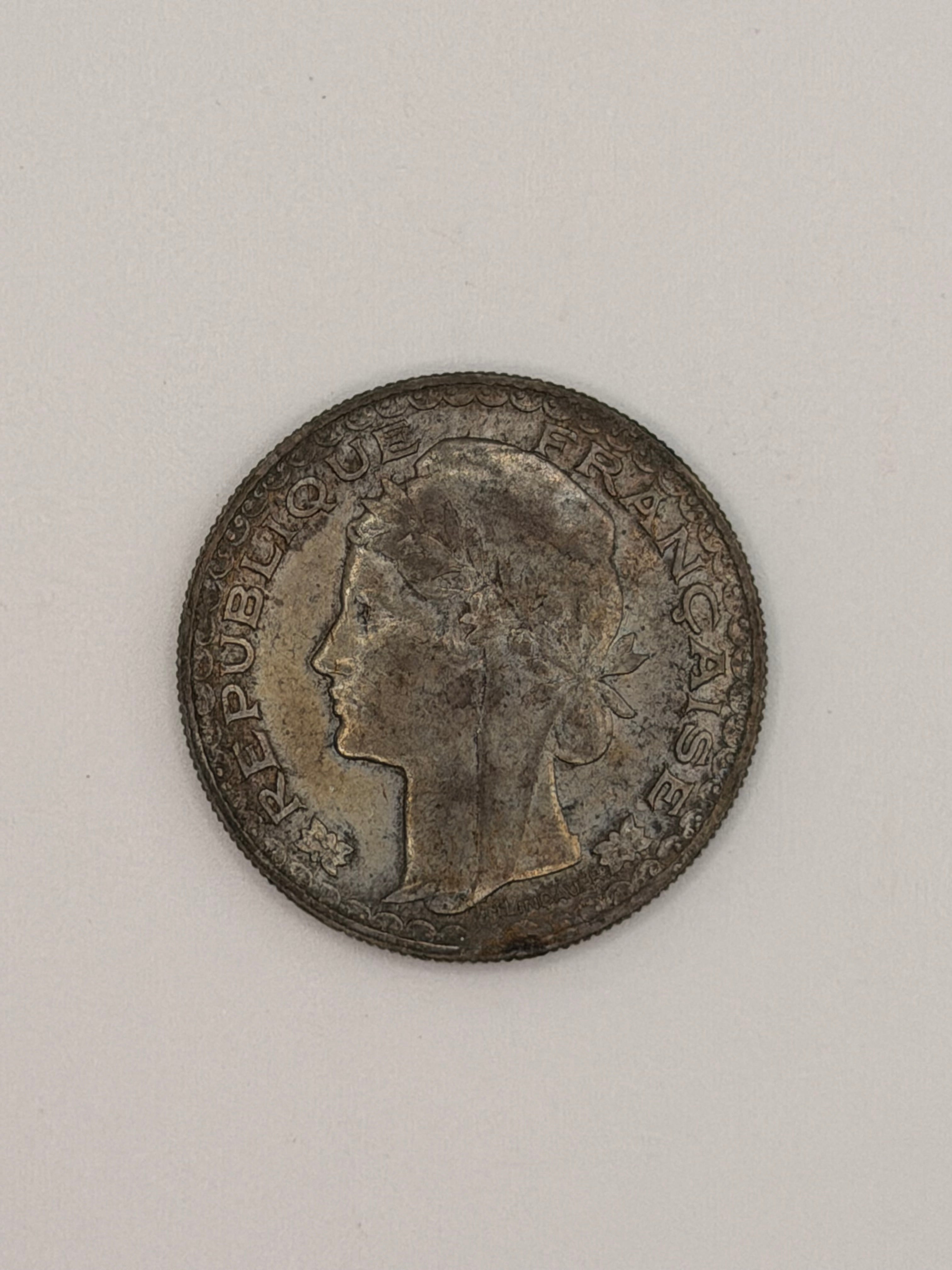 1931 French Indochina 1 Piastre Silver Coin