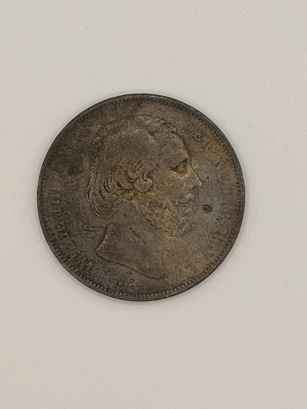 1872 Netherlands 2½ Gulden Willem III Silver Coin