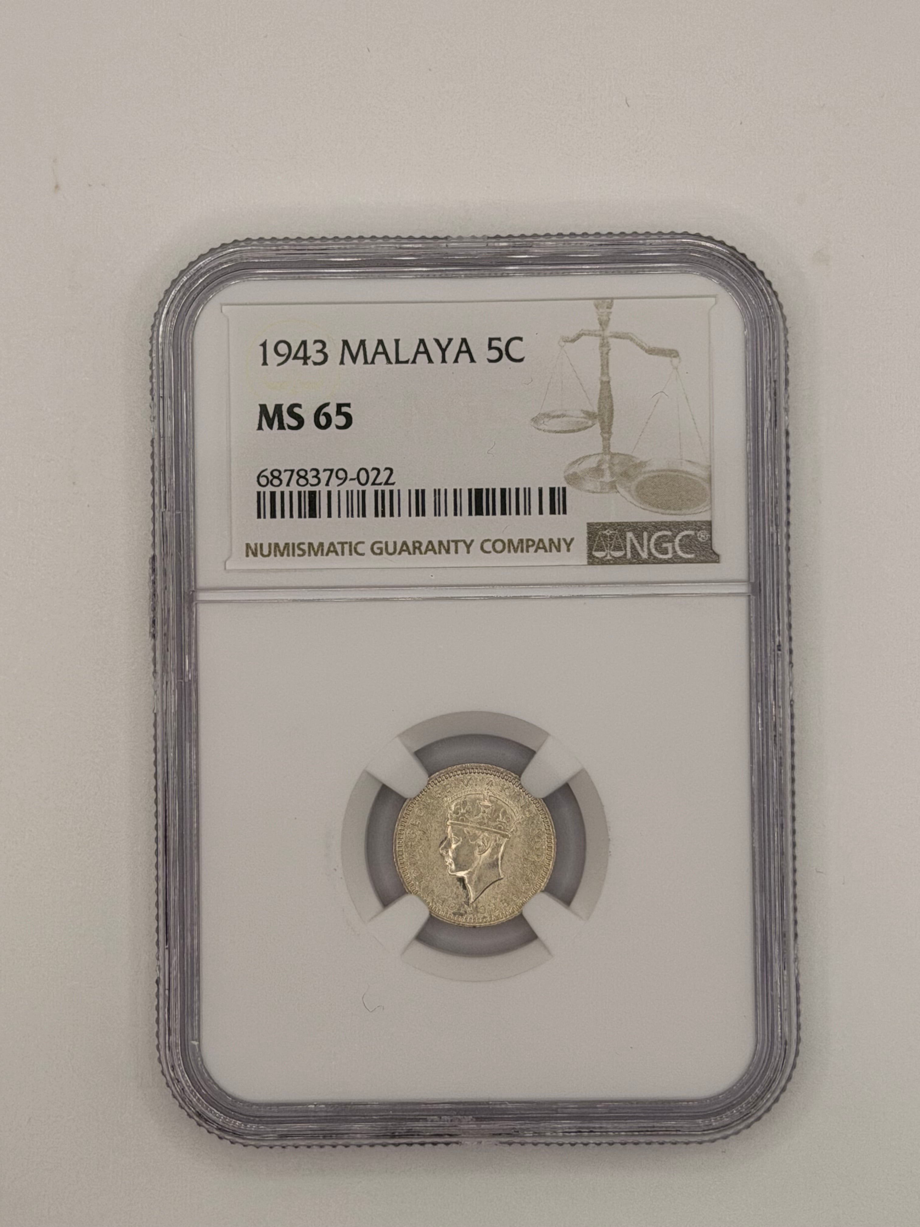 1943 - Malaya 5C MS65