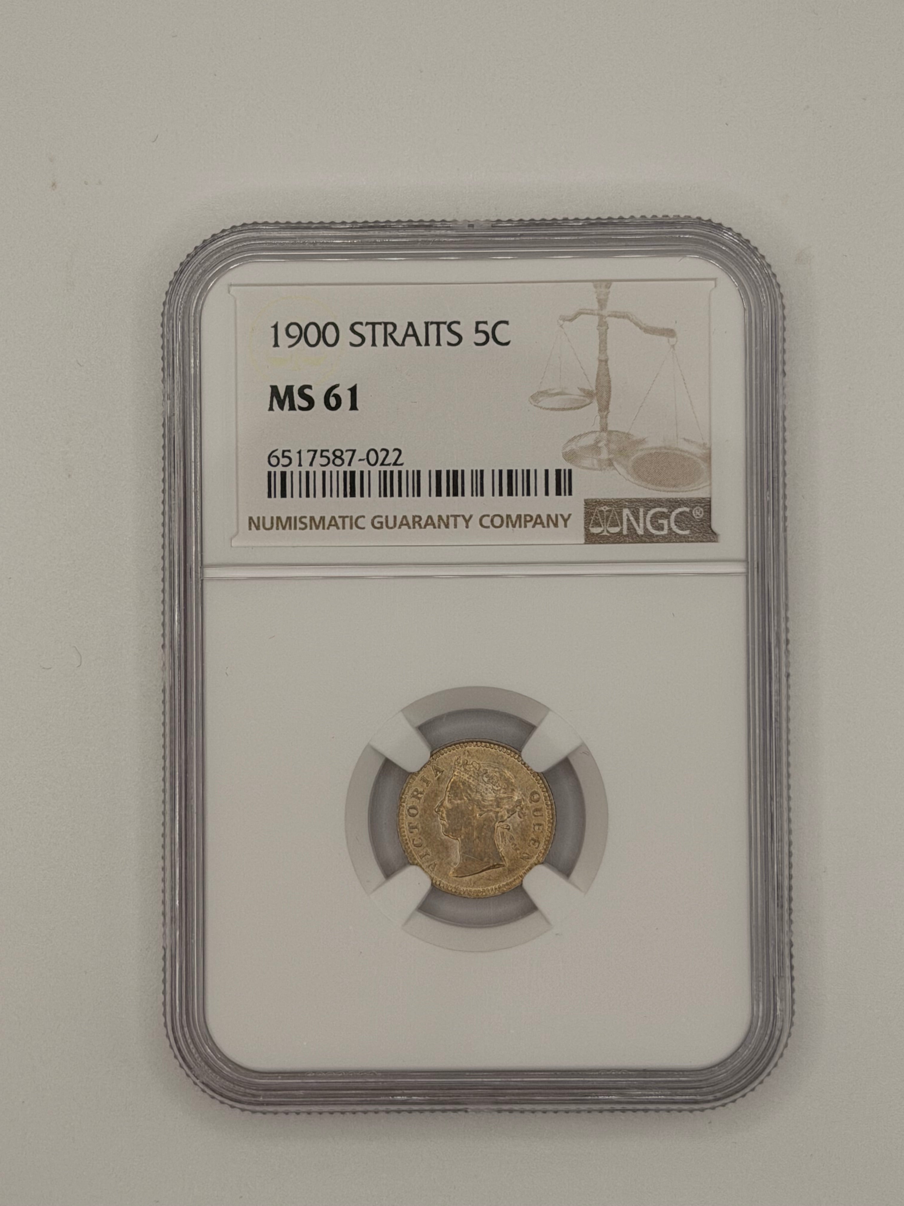 1900 - Straits 5C MS61