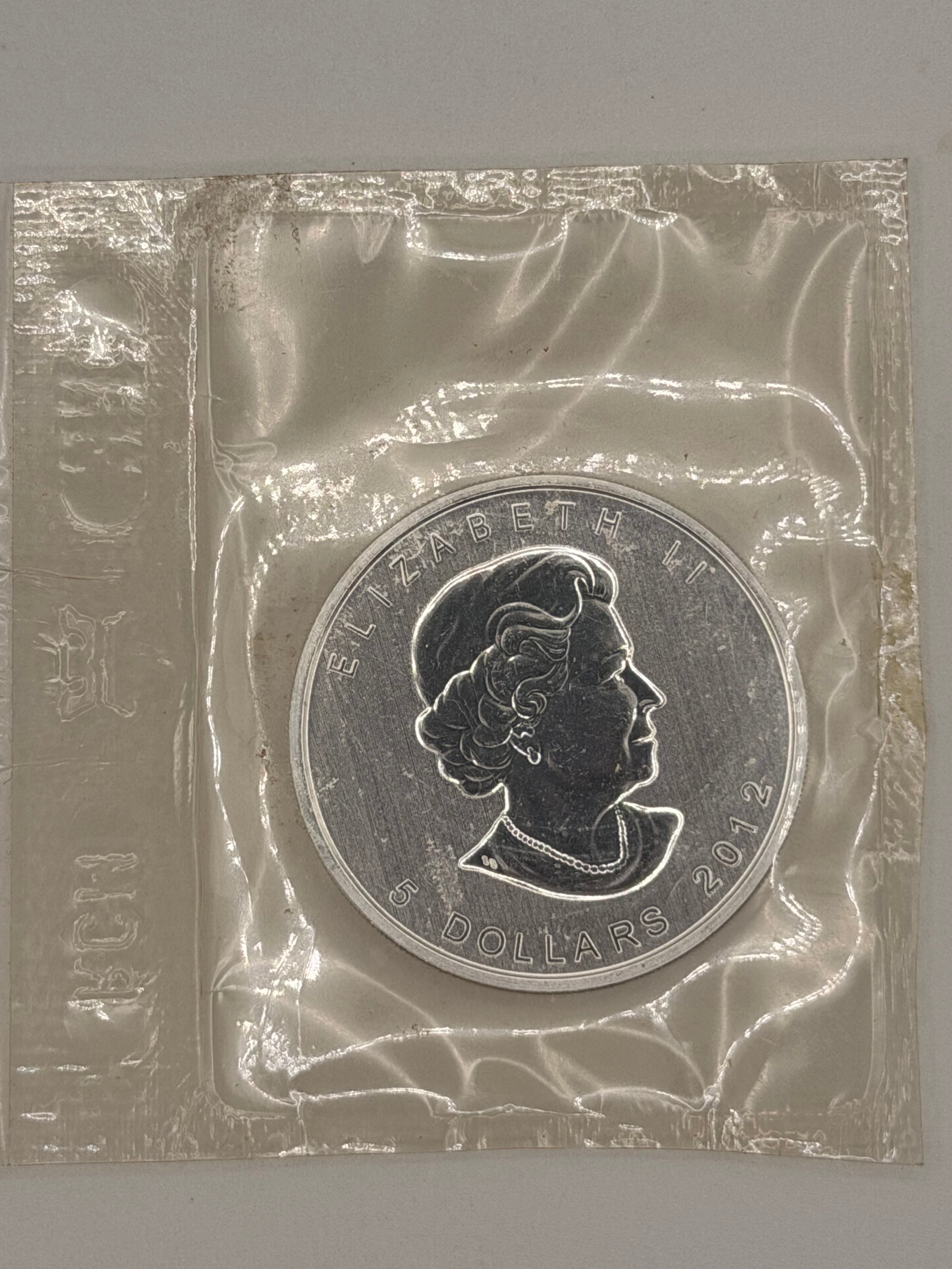2012 Canada 1 Oz Silver Maple Leaf Bullion Coin