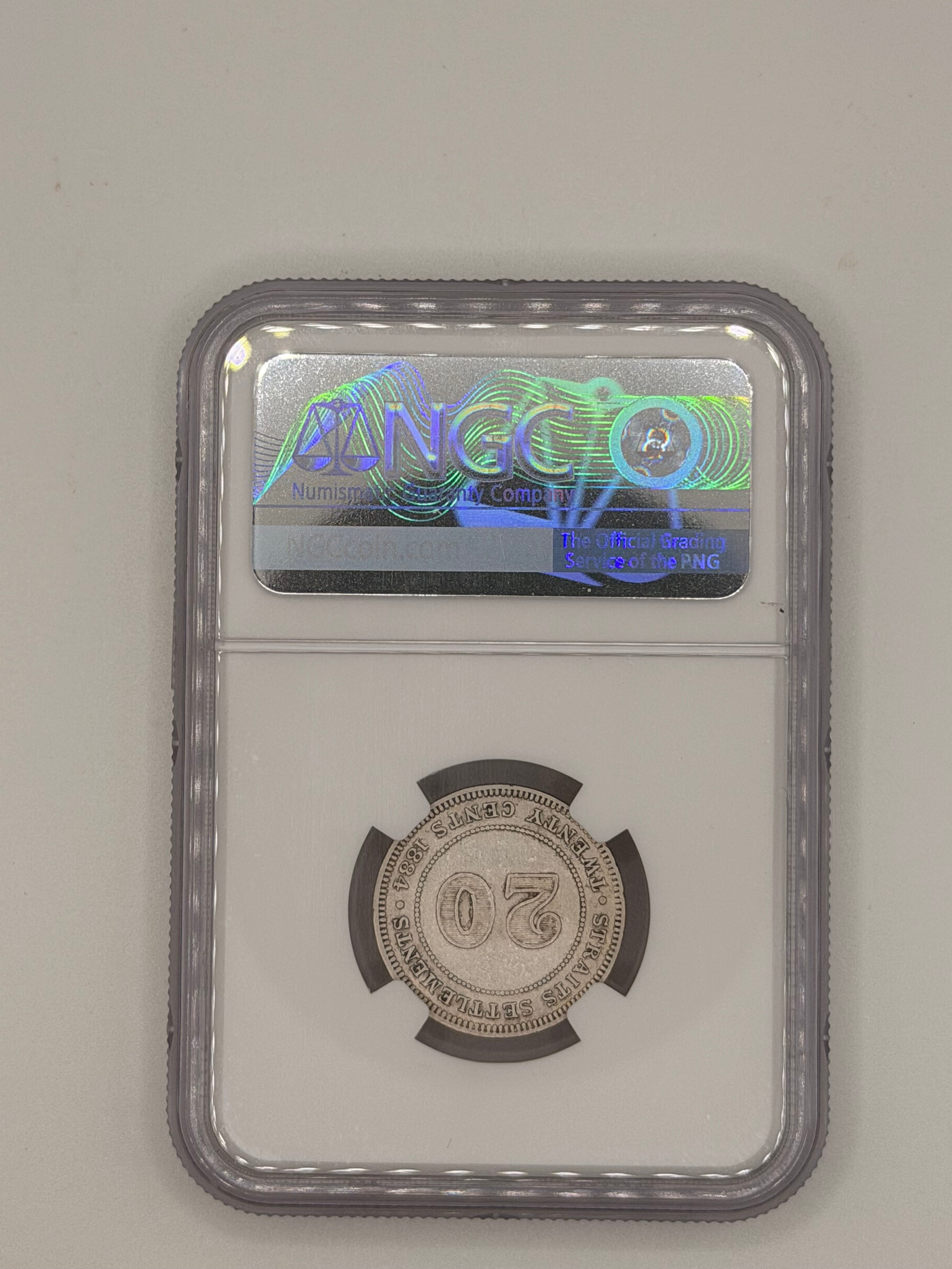 1884 - Straits 20C AU Details Brushed