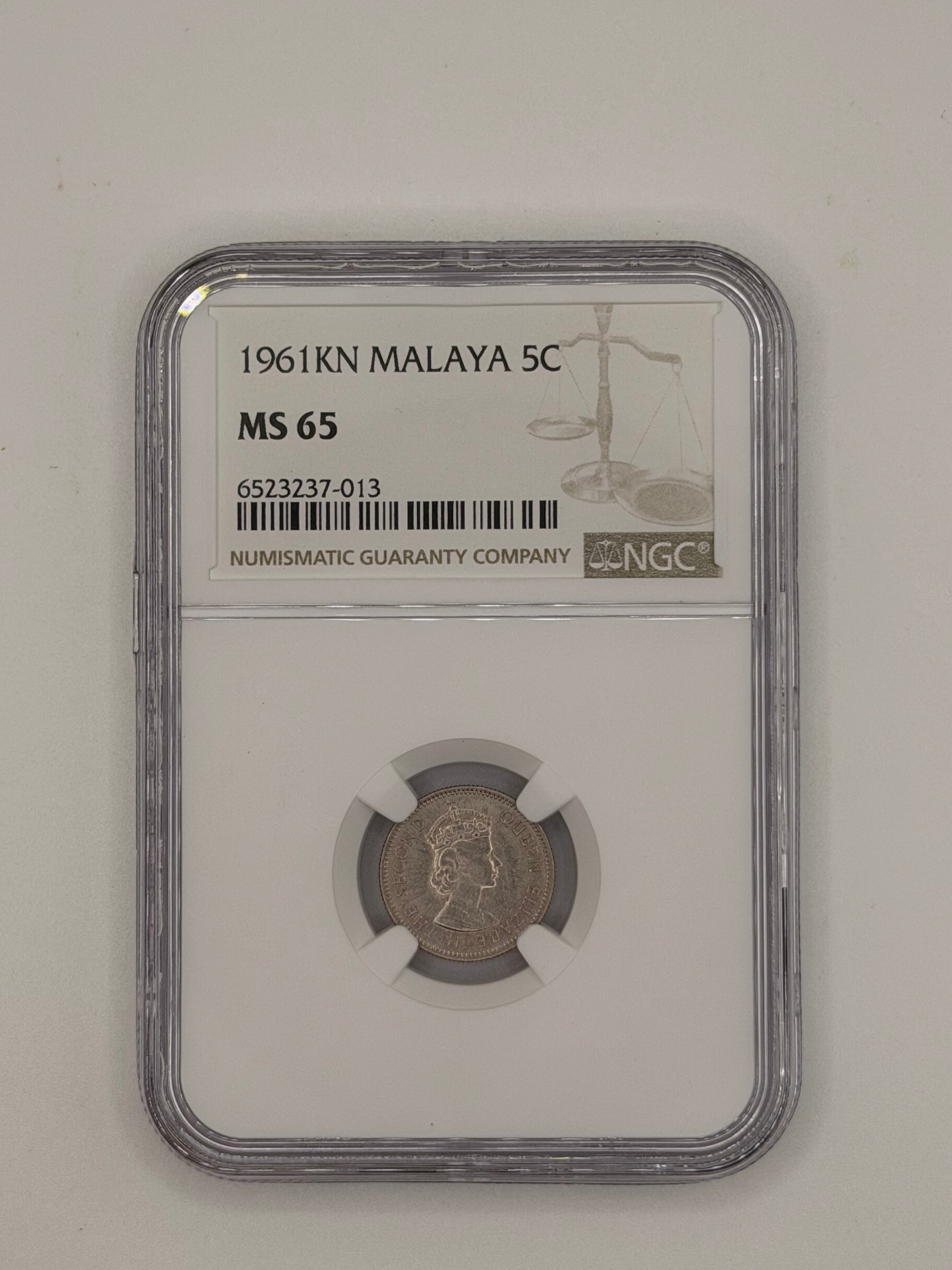 1961KN - Malaya 5C MS65