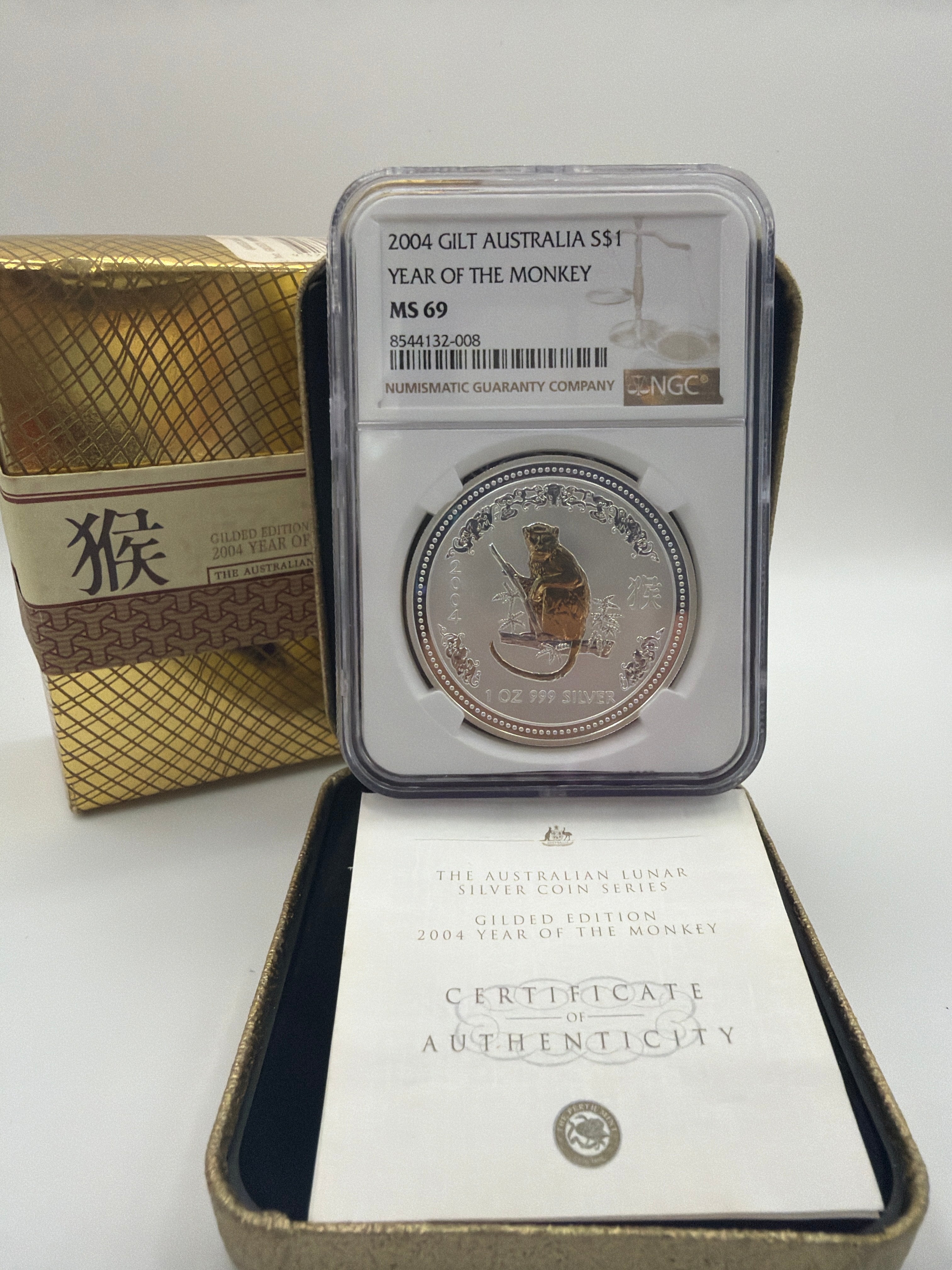 2004 - Australia $1 Year of the Monkey MS69