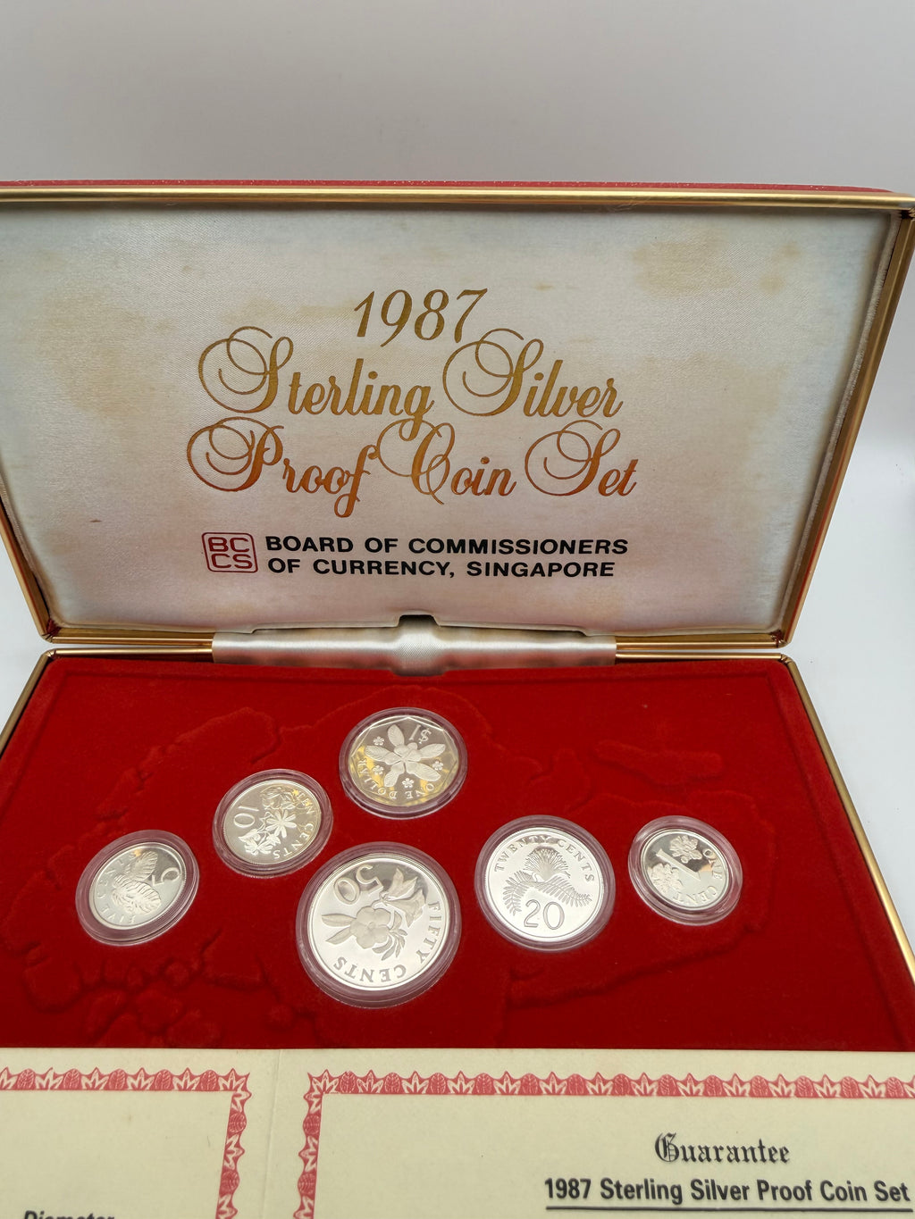 1987 - Singapore Sterling Silver Proof Coin Set