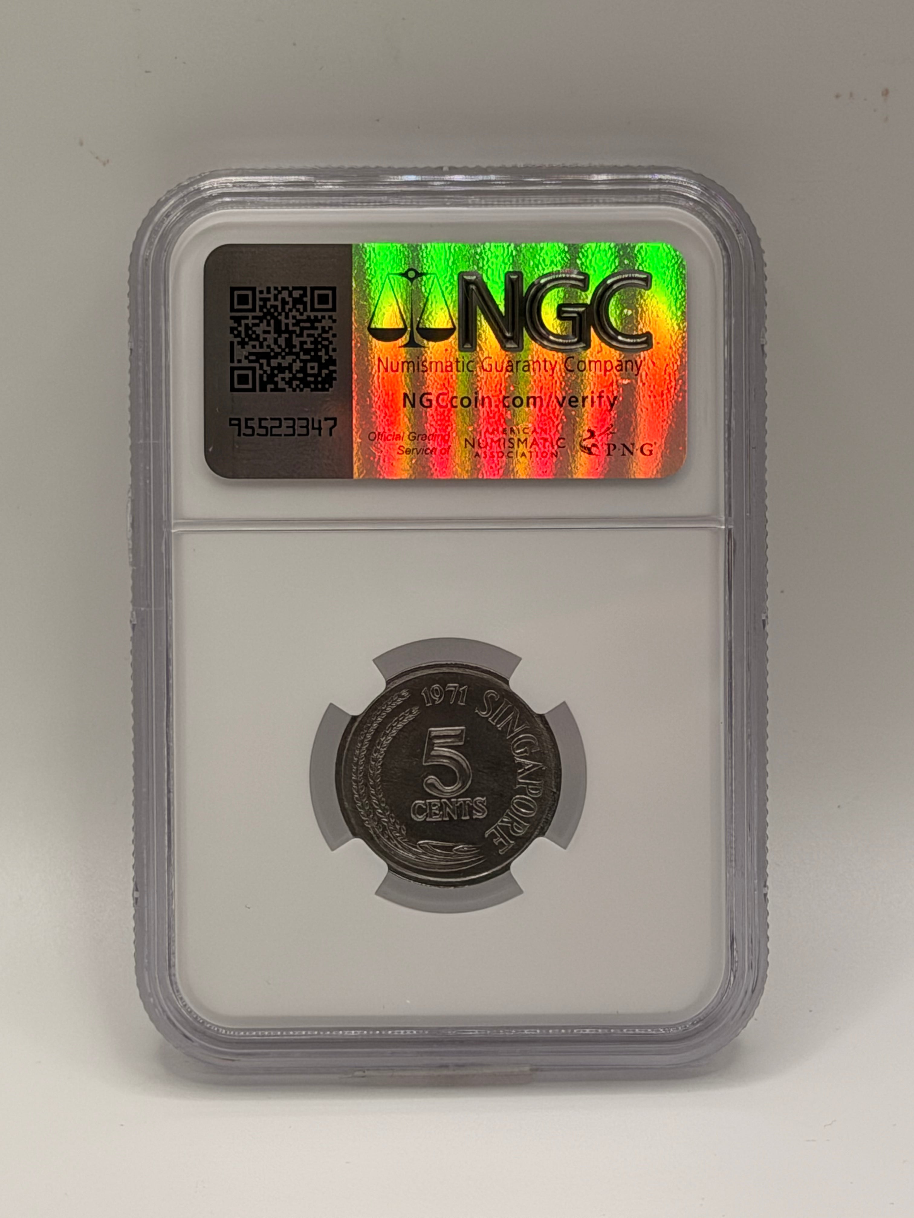 1971 - 新加坡 5c FAO - 鱼 MS67