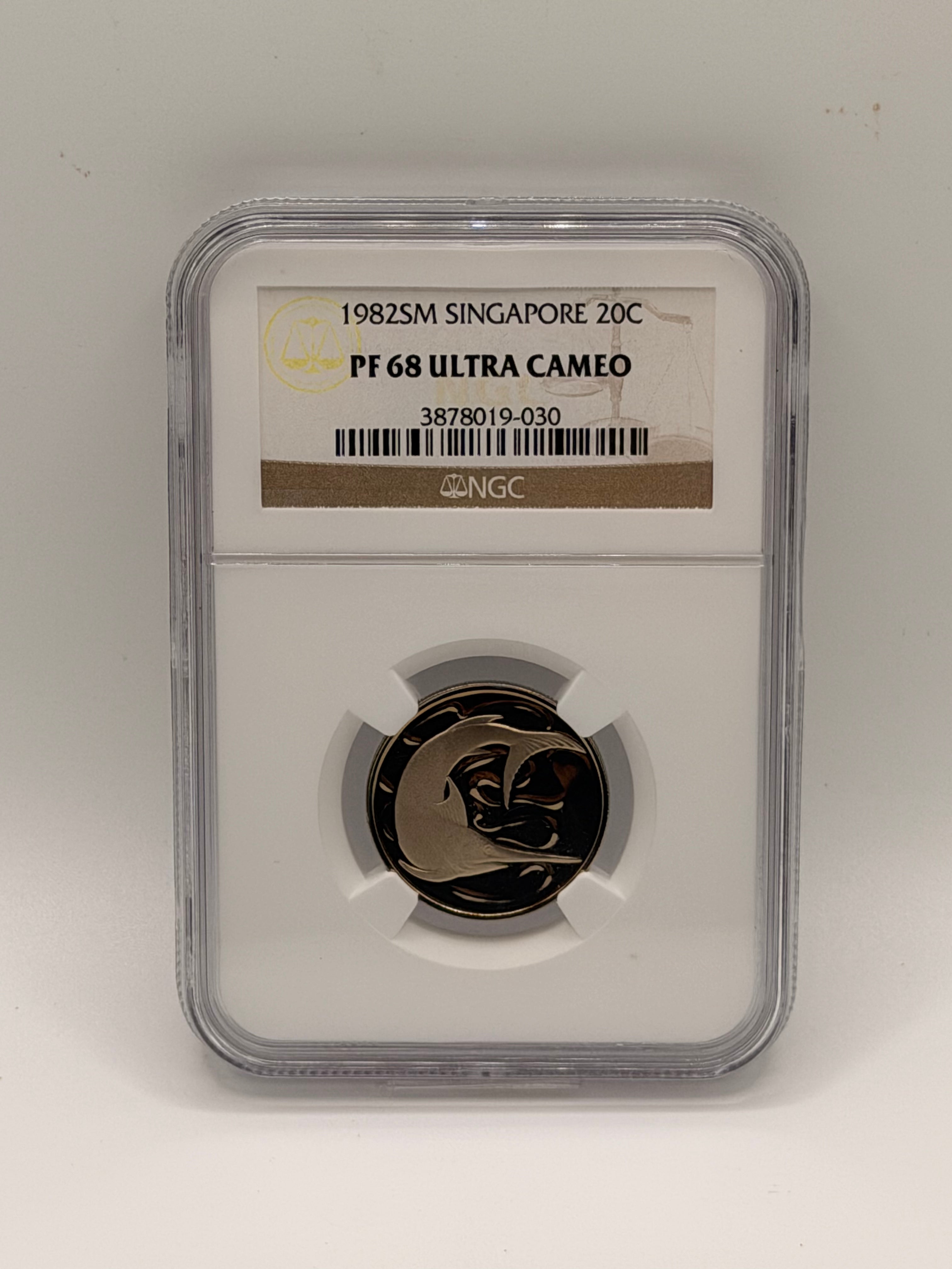 1982SM 新加坡 2角 PF68 Ultra Cameo