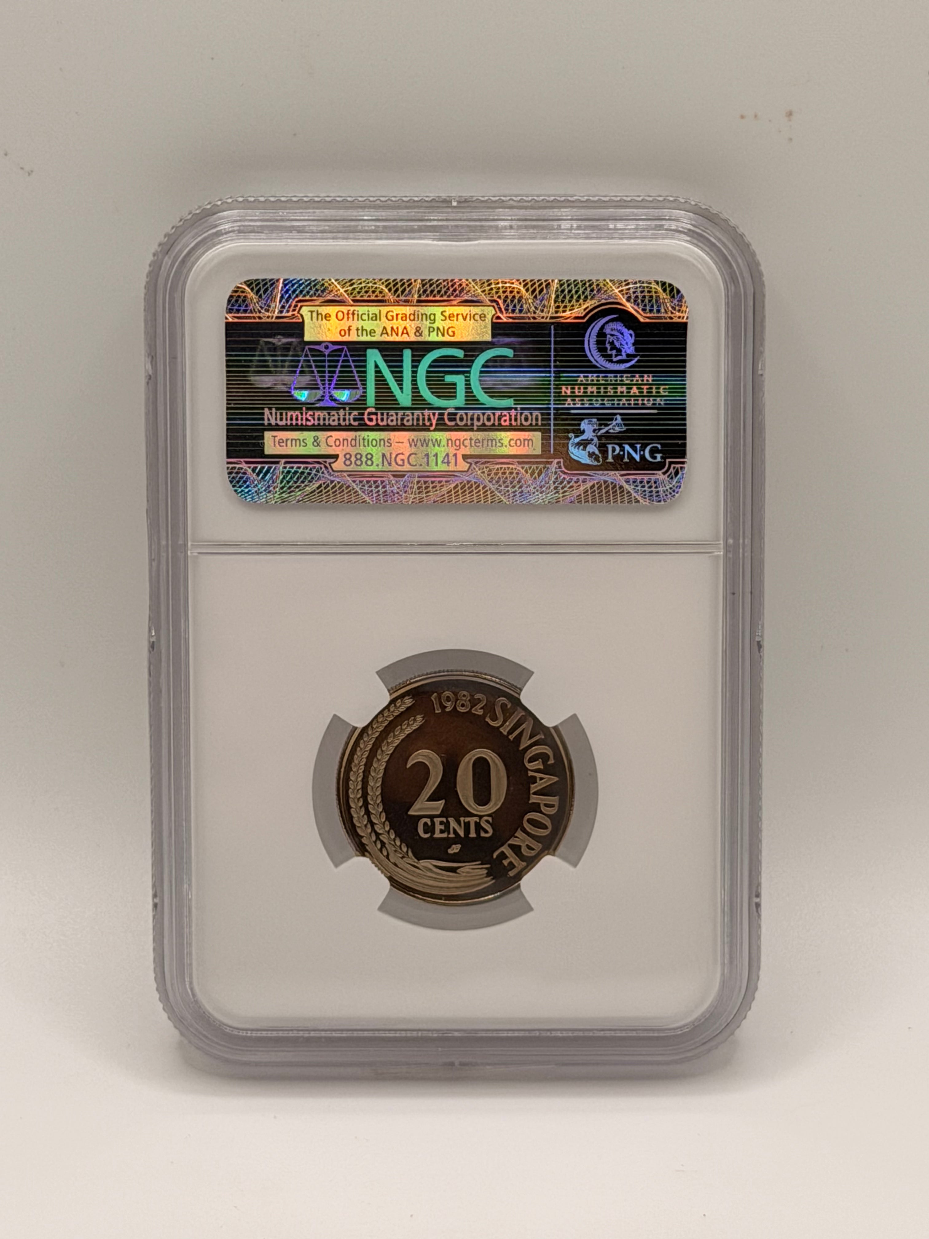 1982SM 新加坡 2角 PF68 Ultra Cameo