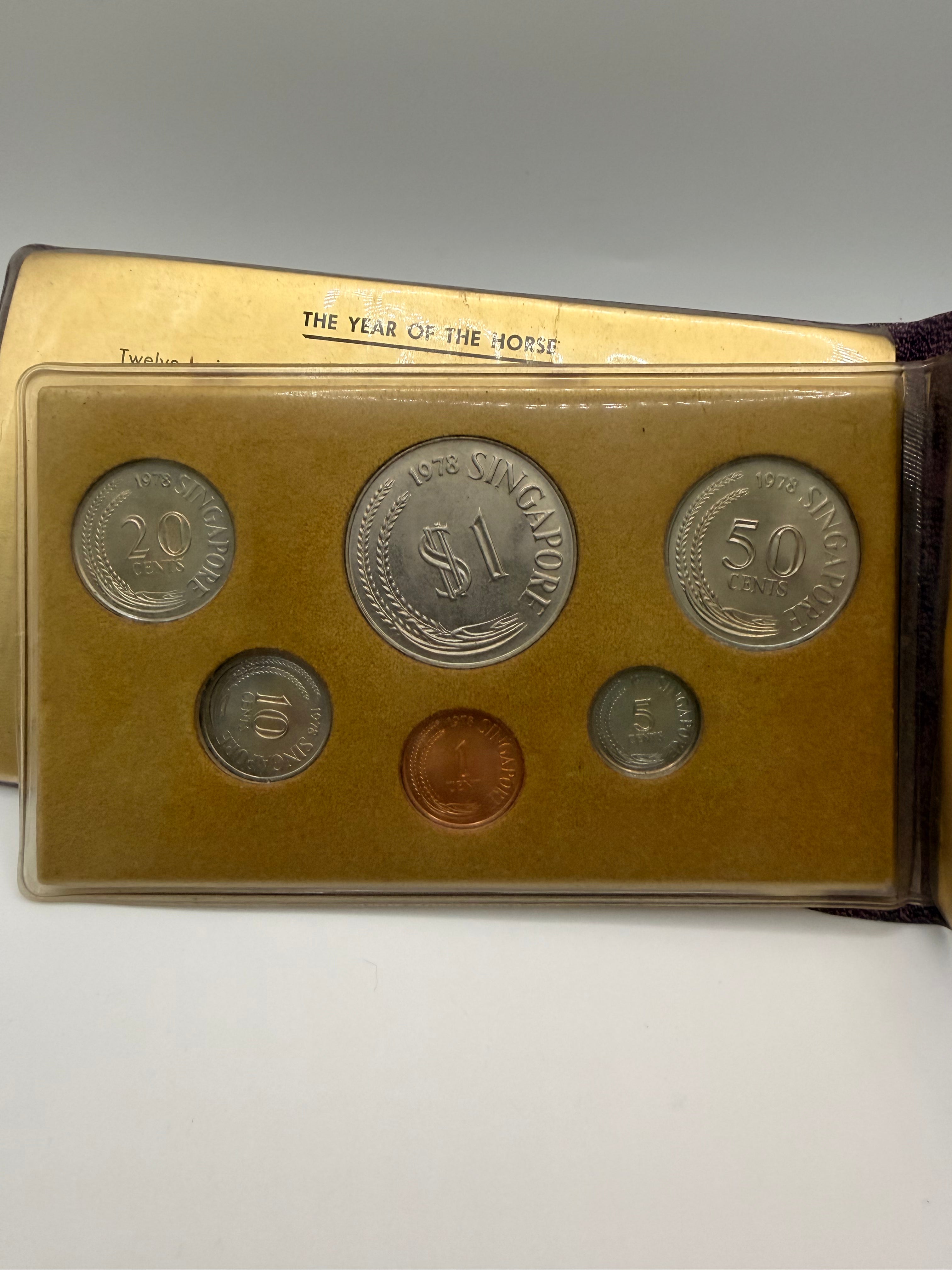 1978 Singapore Uncirculated Coin Set UNC (Year of the Horse)