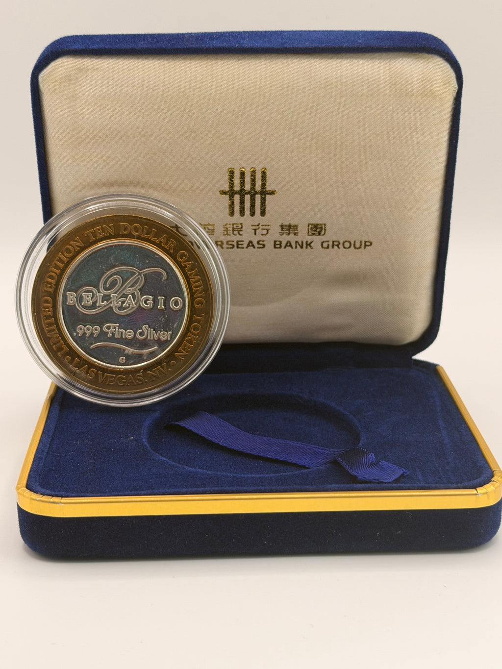 2000 US $10 Dollar Limited Edition Gaming Token Bellagio Las Vegas Silver Coin