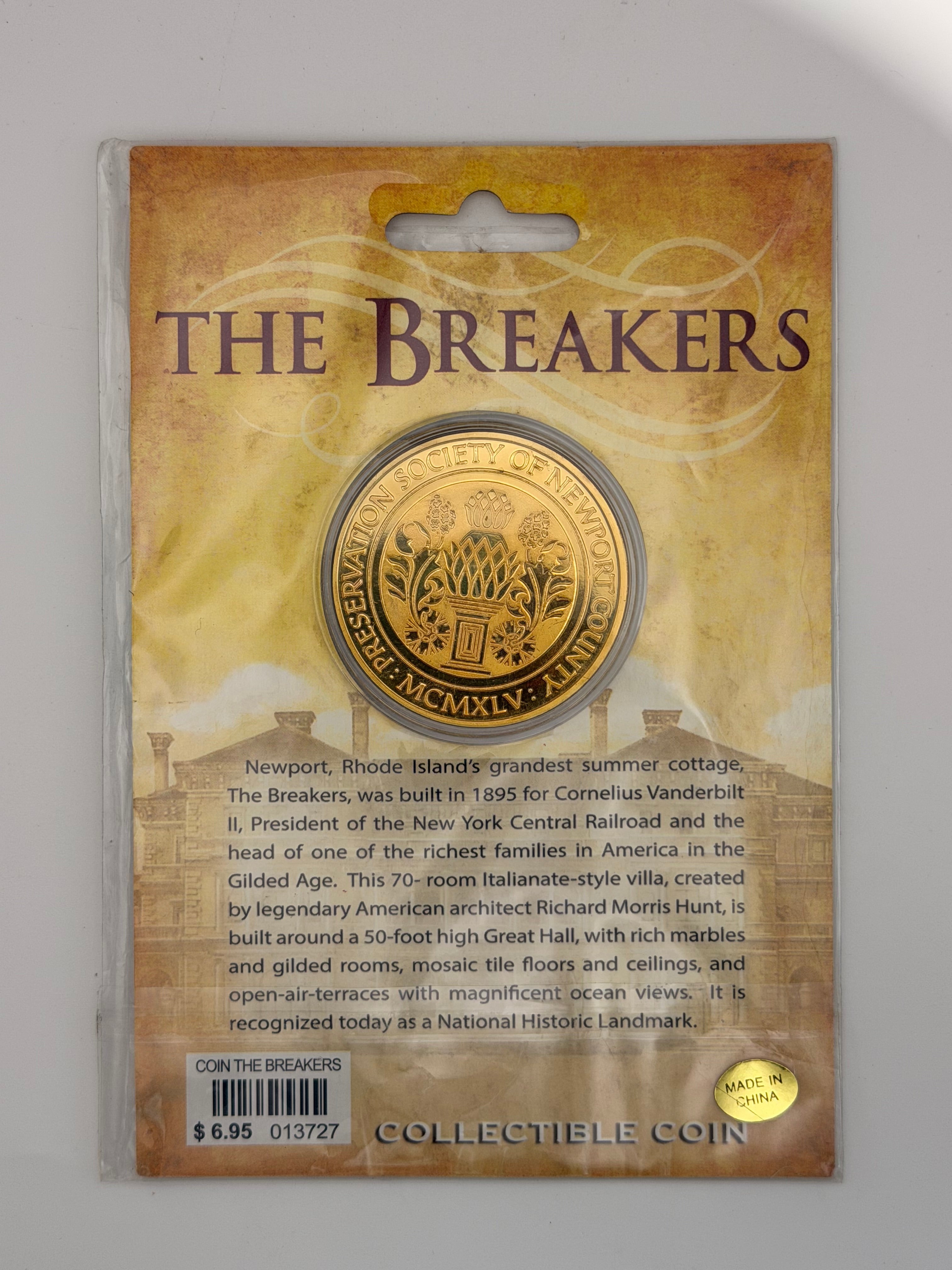 The Breakers Collectible Coin - Newport, Rhode Island