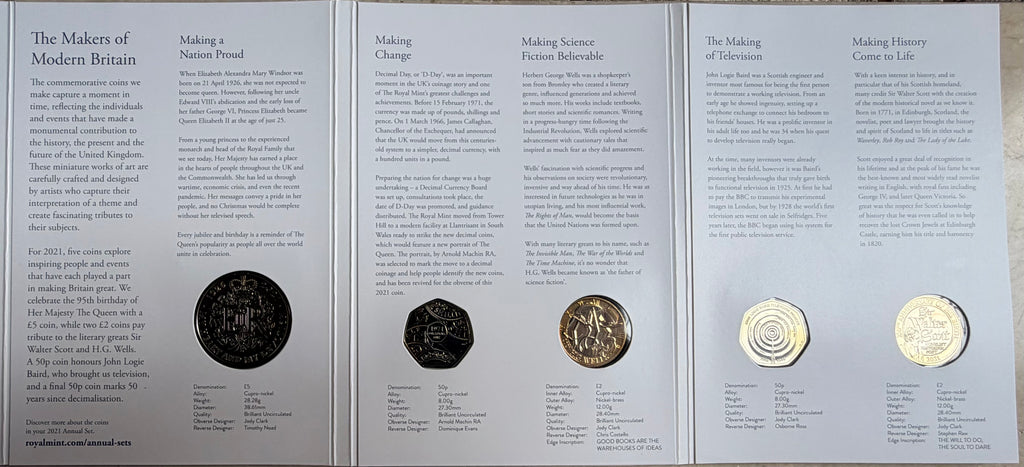 2021 UK Brilliant Uncirculated Annual Coin Set