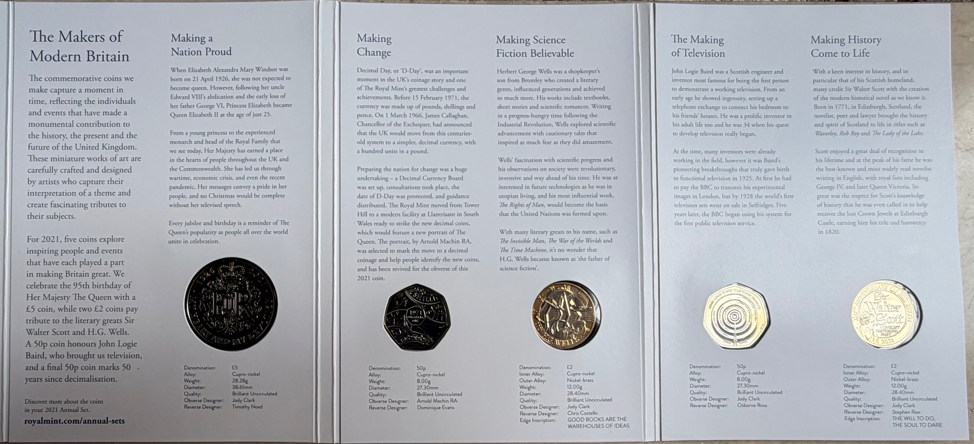 2021 UK Brilliant Uncirculated Annual Coin Set