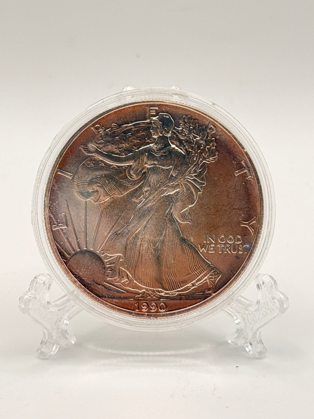 1990 US Silver Eagle Liberty 1 Oz Silver $1 Coin