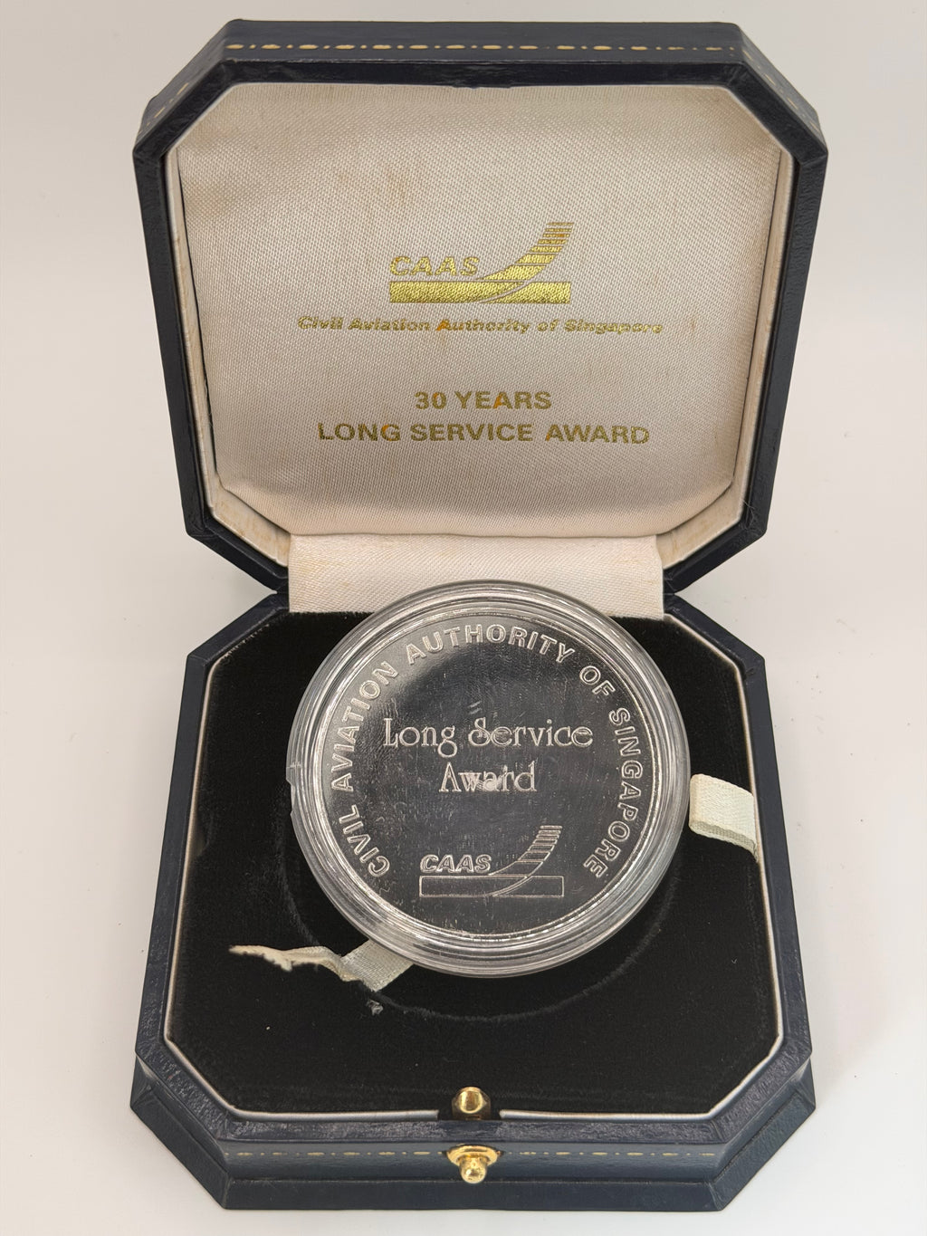 Singapore CAAS 30 Year Long Service Award Medallion