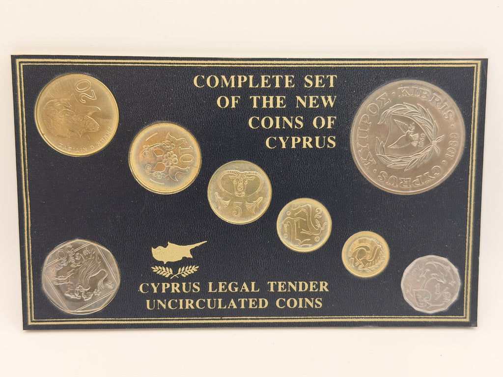 1983 - 1998 - Cyprus Complete Set of UNC Coins