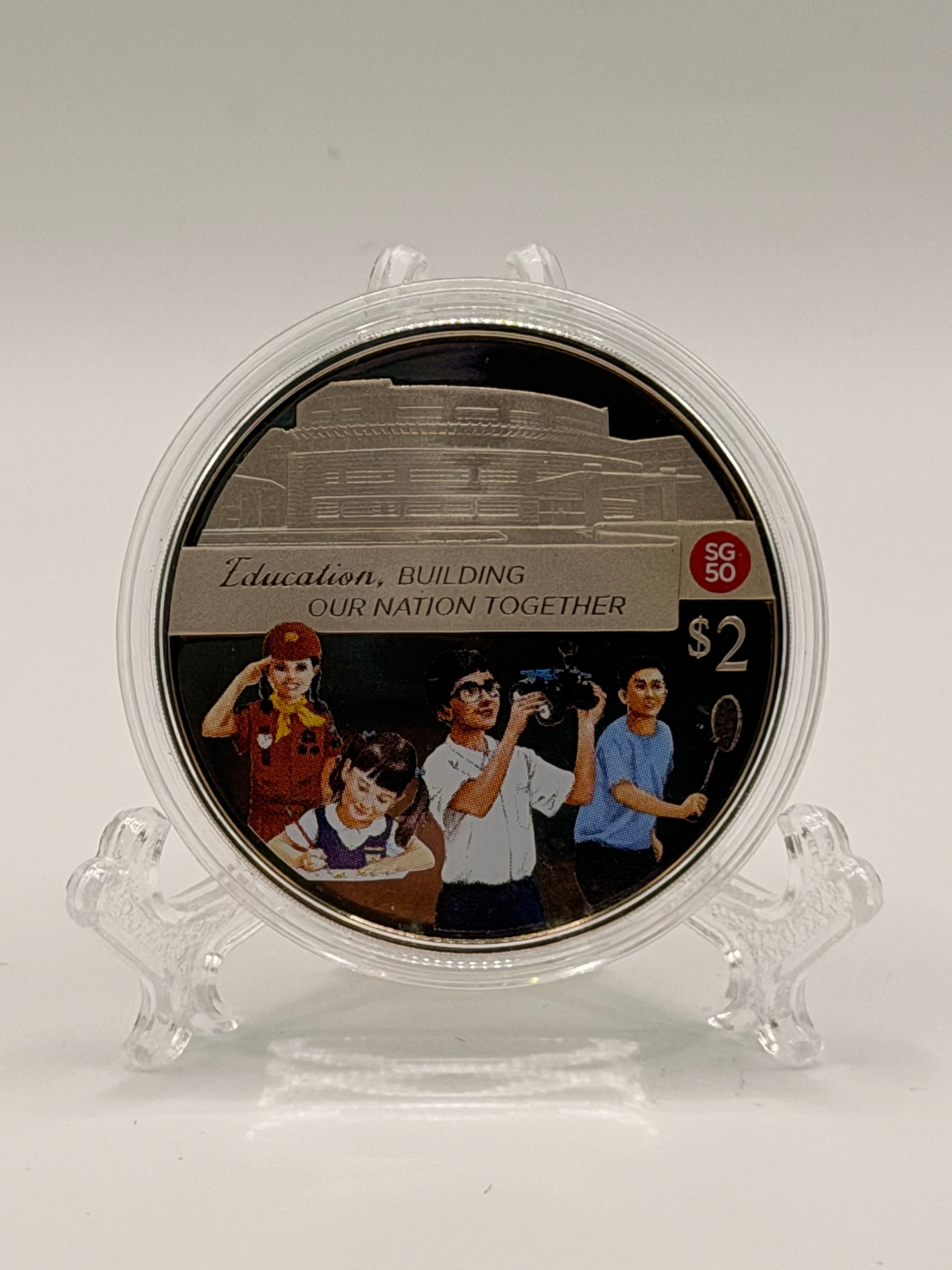 2015 Singapore SG50 Cupro-Nickel Proof-Like $2 Coin