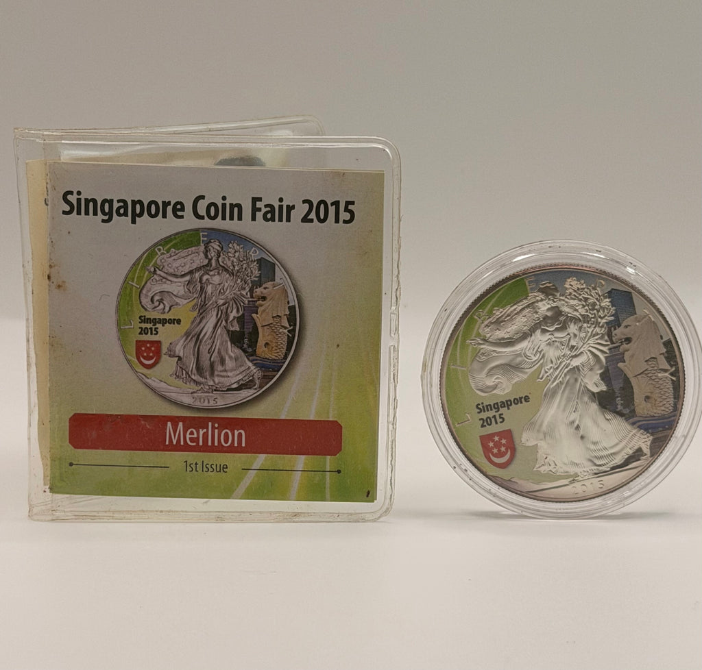 2015 Singapore Coin Fair 1oz Silver Coin (Merlion)