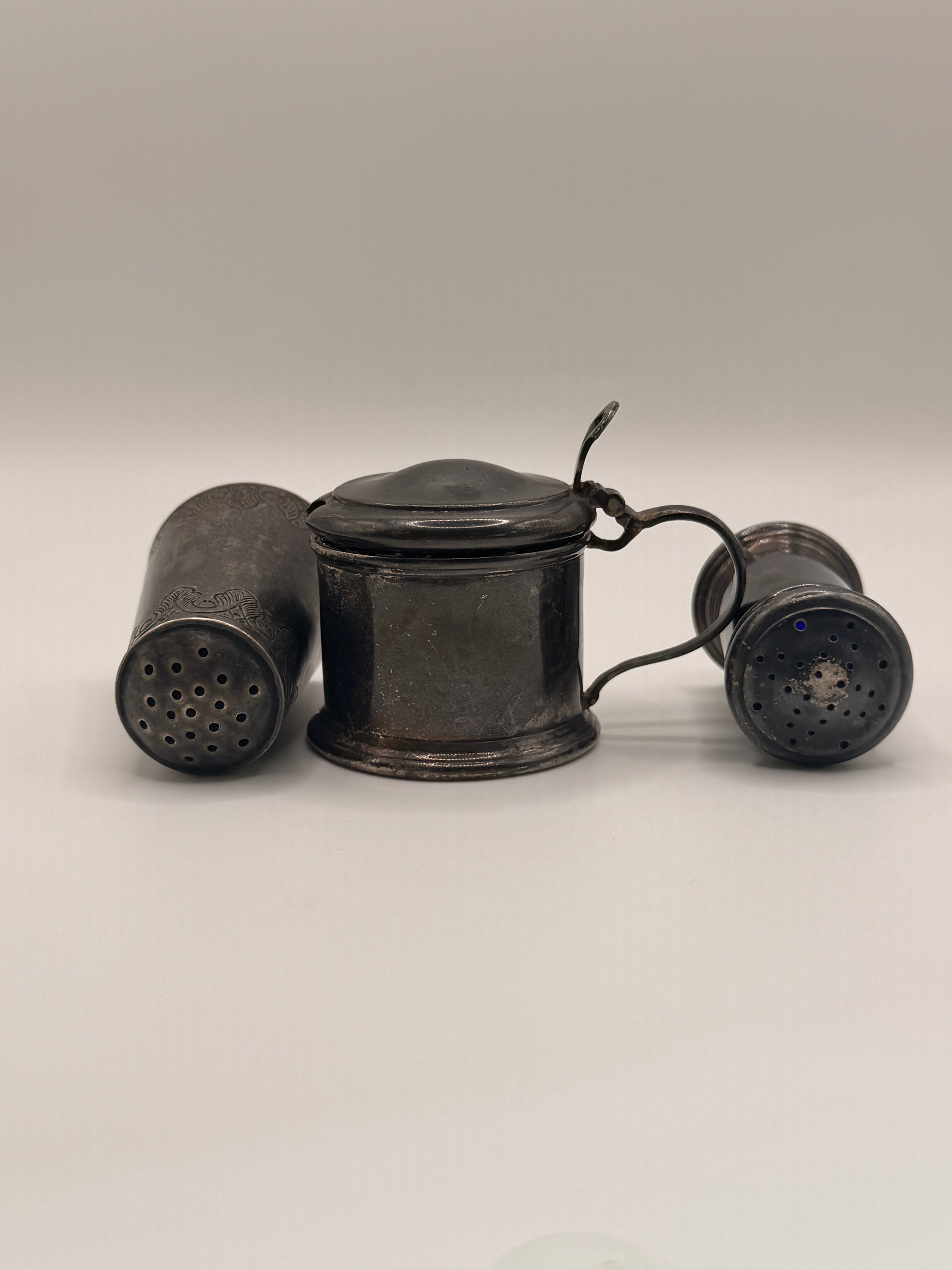 18th Century Sterling Silver Salt & Pepper Pot – 92.5% Silver
