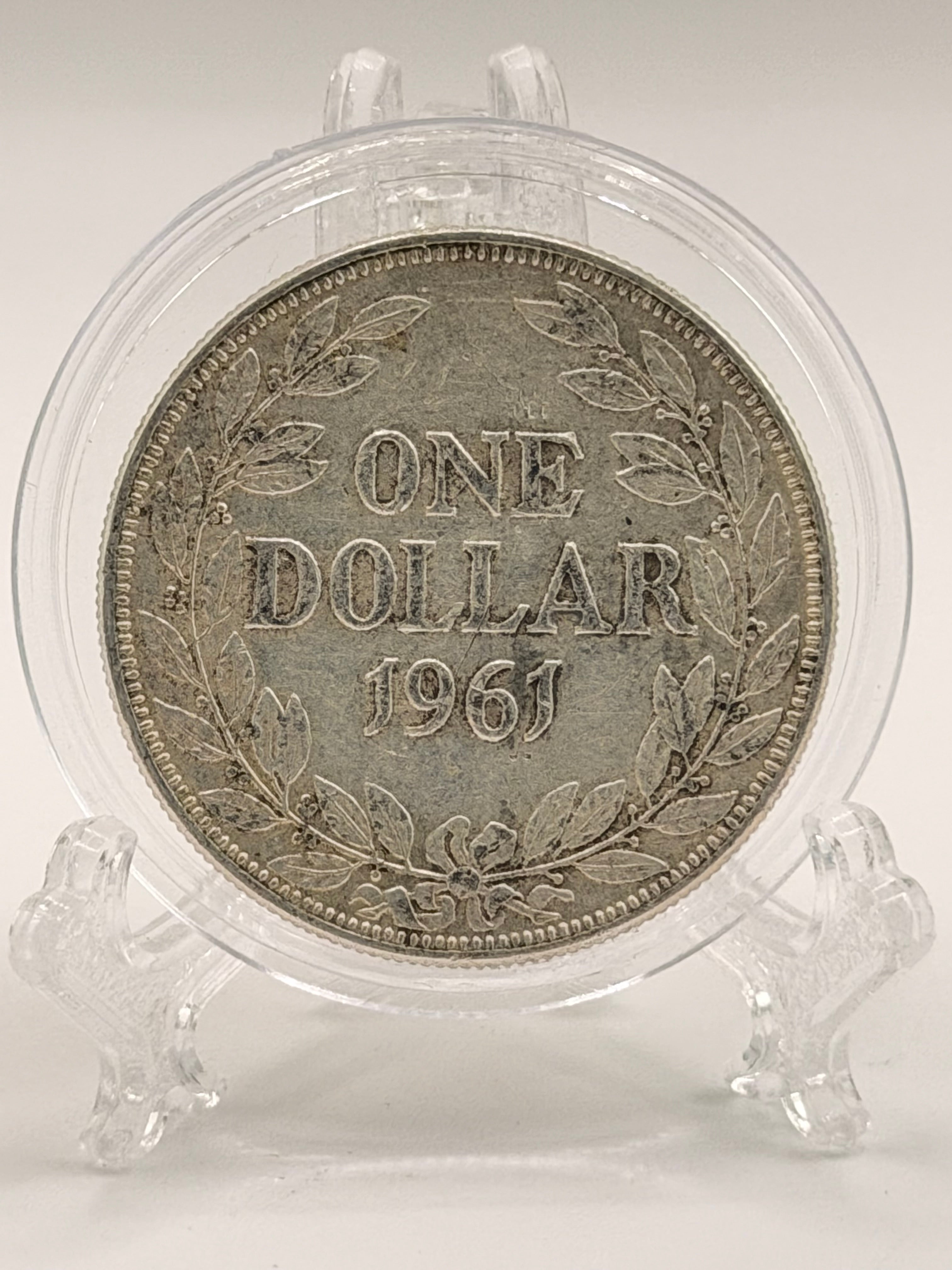 1961 Liberia $1 Silver Coin