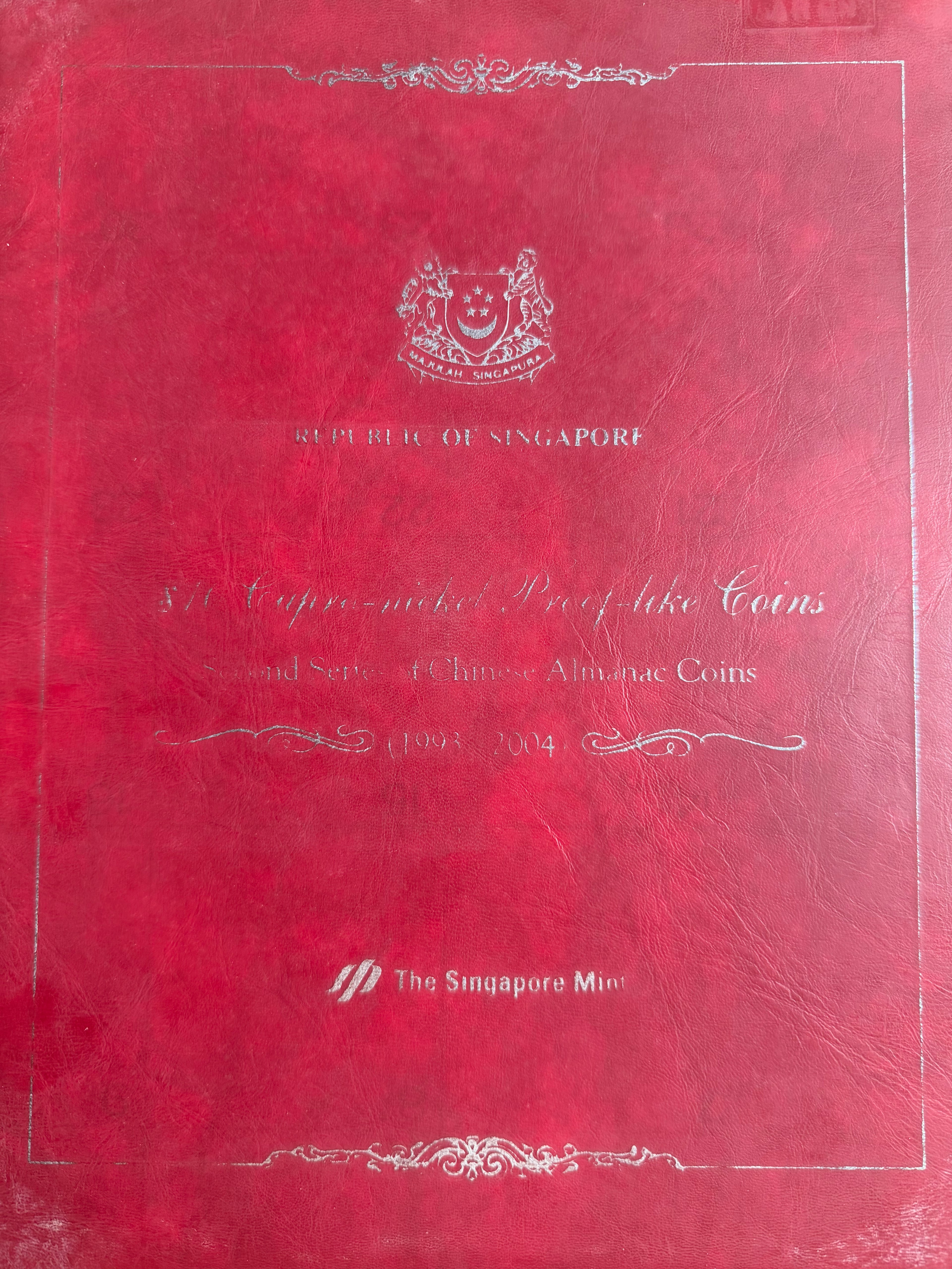 1993 - 2004 Singapore $10 Cupro-Nickel Proof-Like Coins (Second Series of Chinese Almanac Coins)