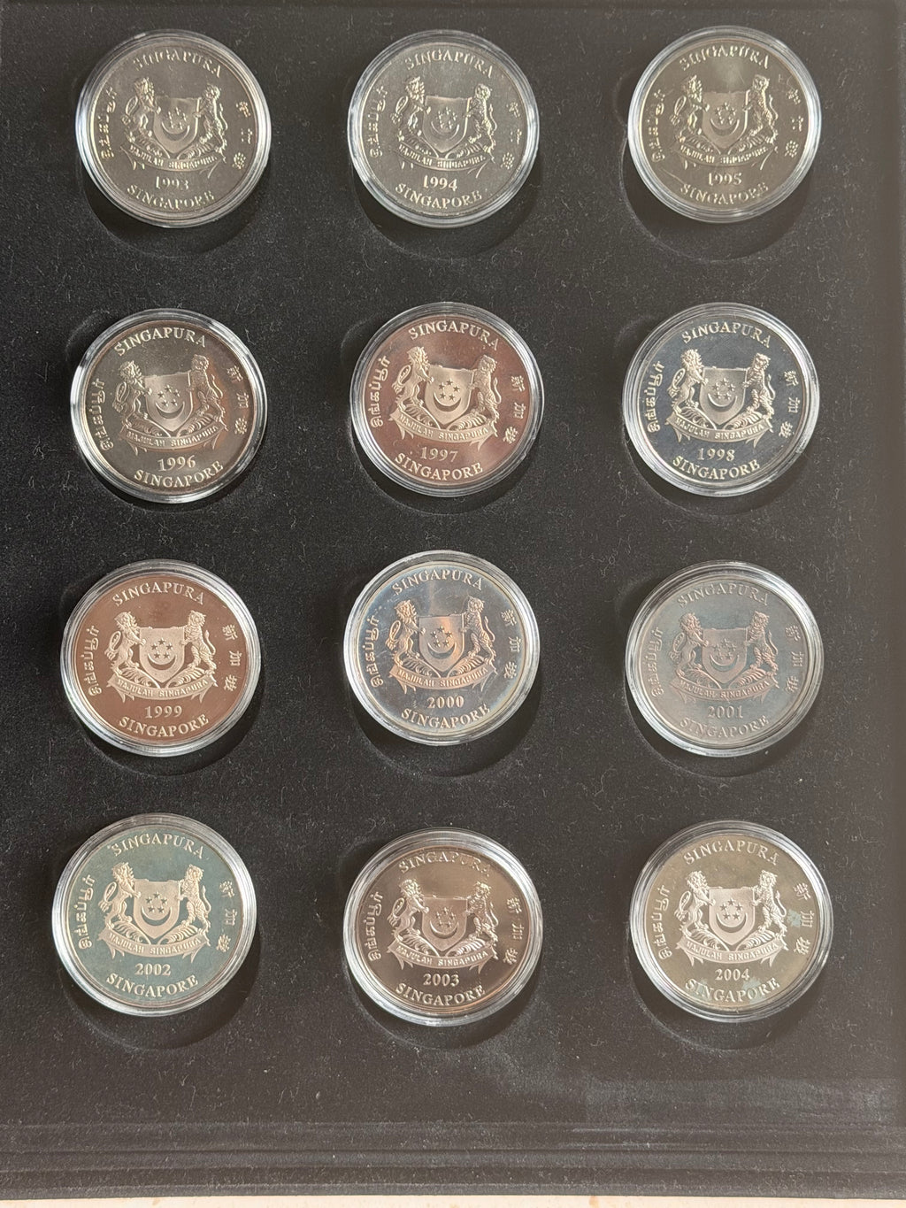 1993 - 2004 Singapore $10 Cupro-Nickel Proof-Like Coins (Second Series of Chinese Almanac Coins)