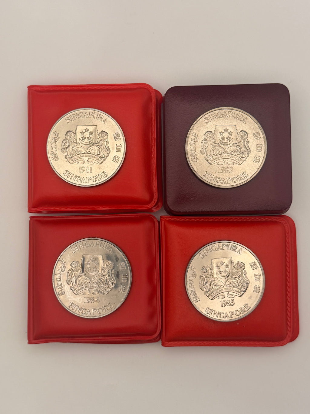 [Set of 4] 1981 - 1985 Singapore Lunar $10 Uncirculated Coins