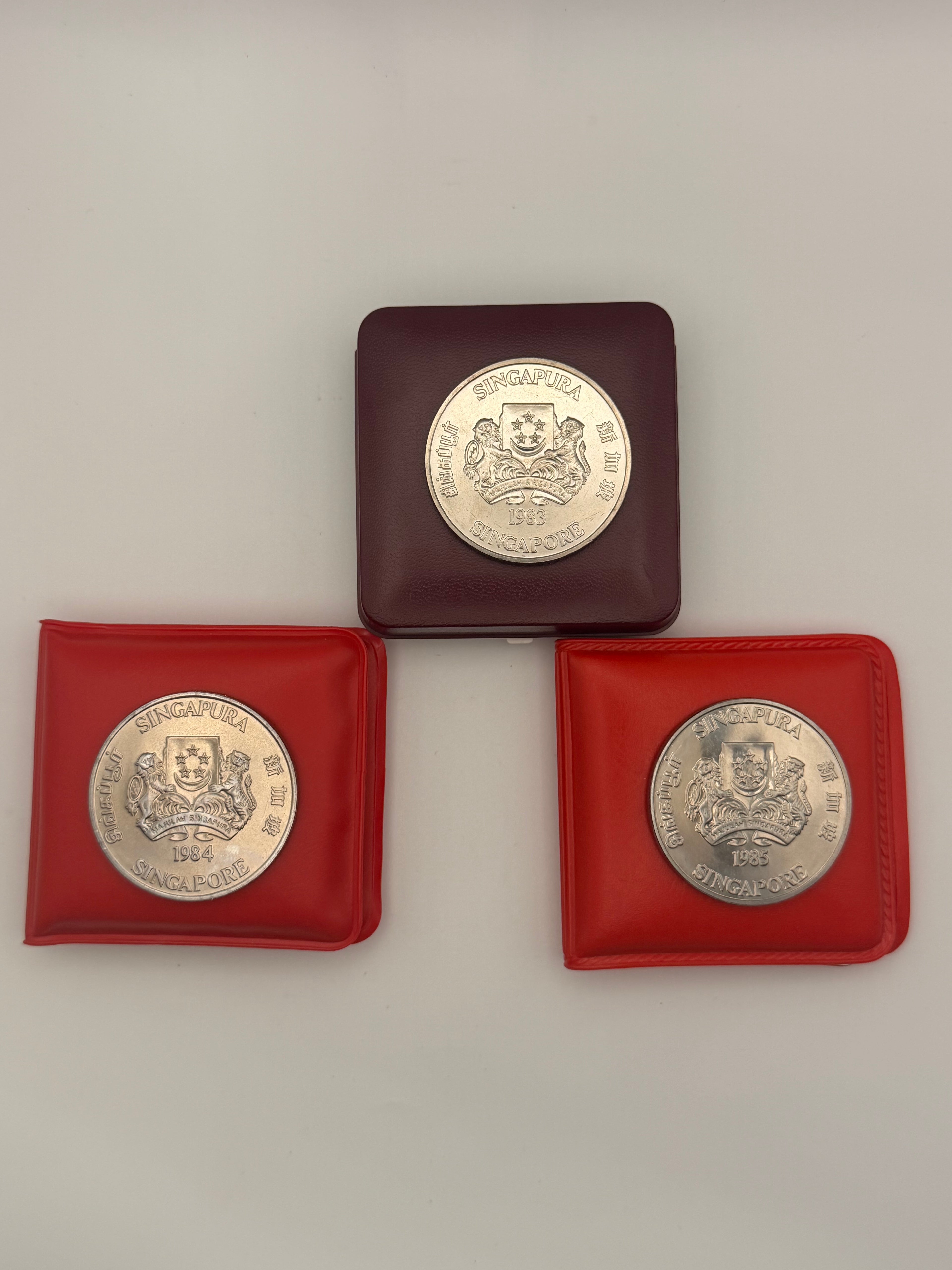 [Set of 3] 1983 - 1985 Singapore Lunar $10 Uncirculated Coins