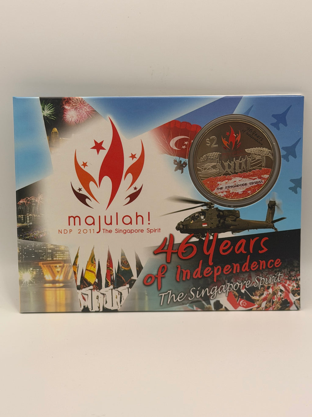 2011 Singapore NDP $2 Cupro Nickel Coin (46 Years of Independence)