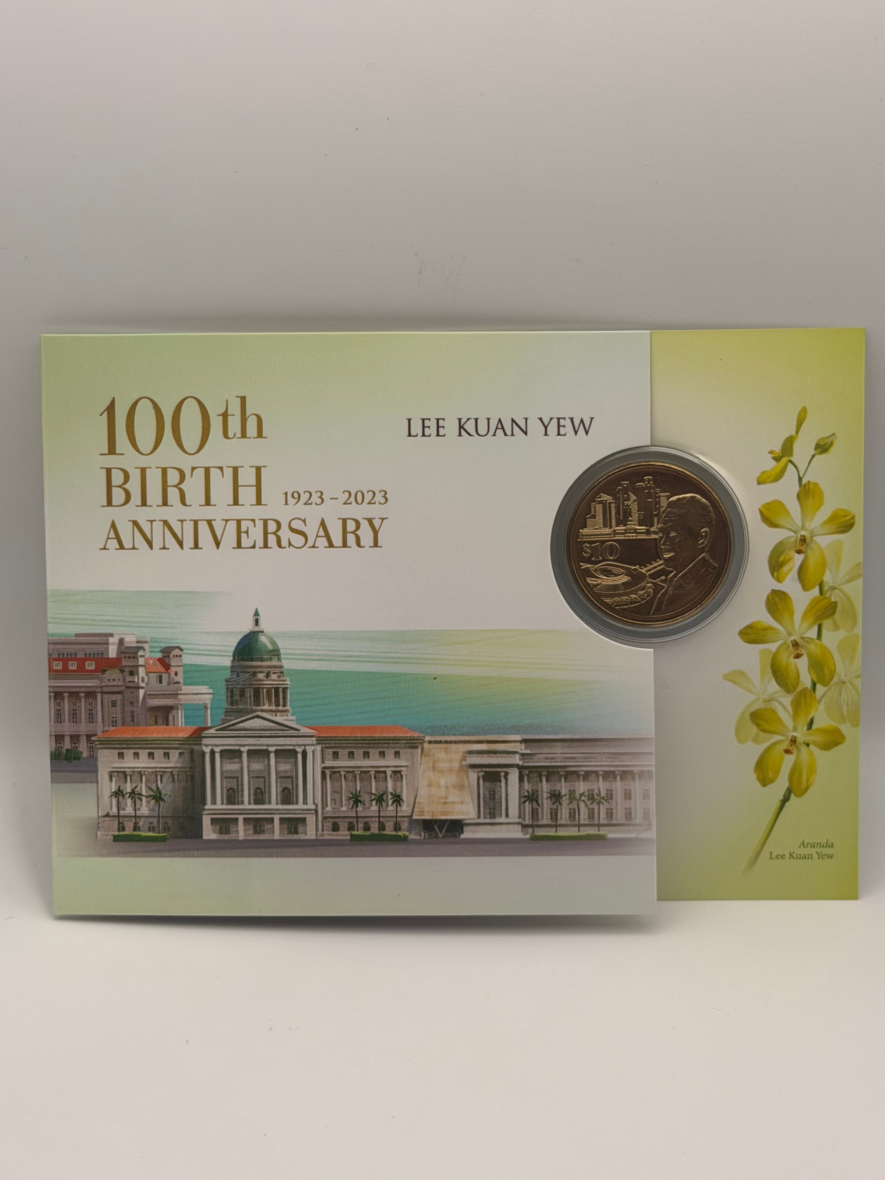 1923 - 2023 Singapore 100th Birth Anniversary Lee Kuan Yew $10 Coin
