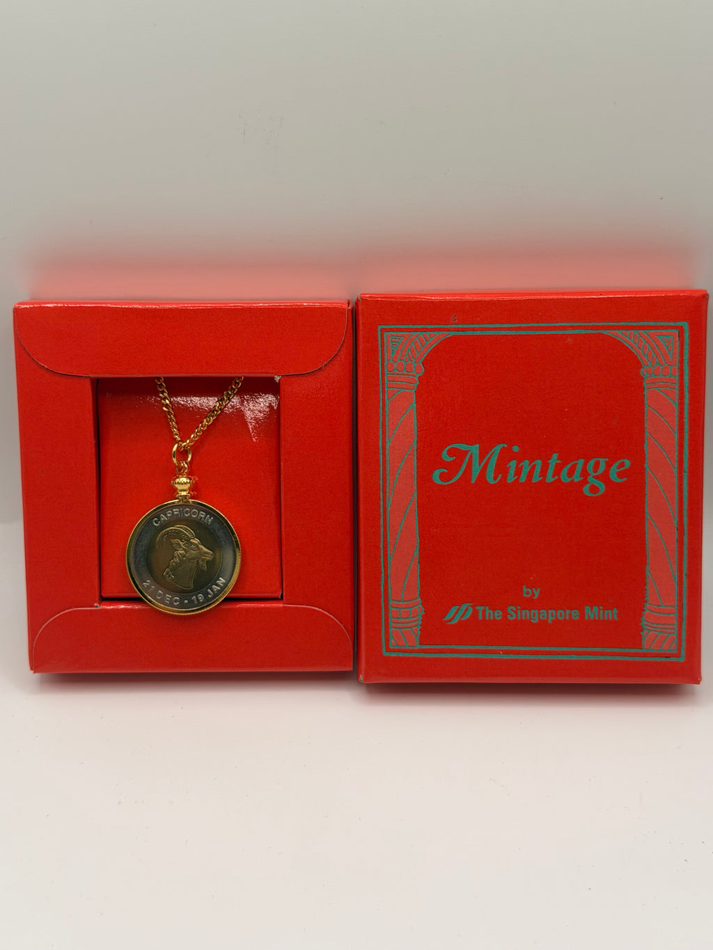 Singapore Mint Capricorn Necklace