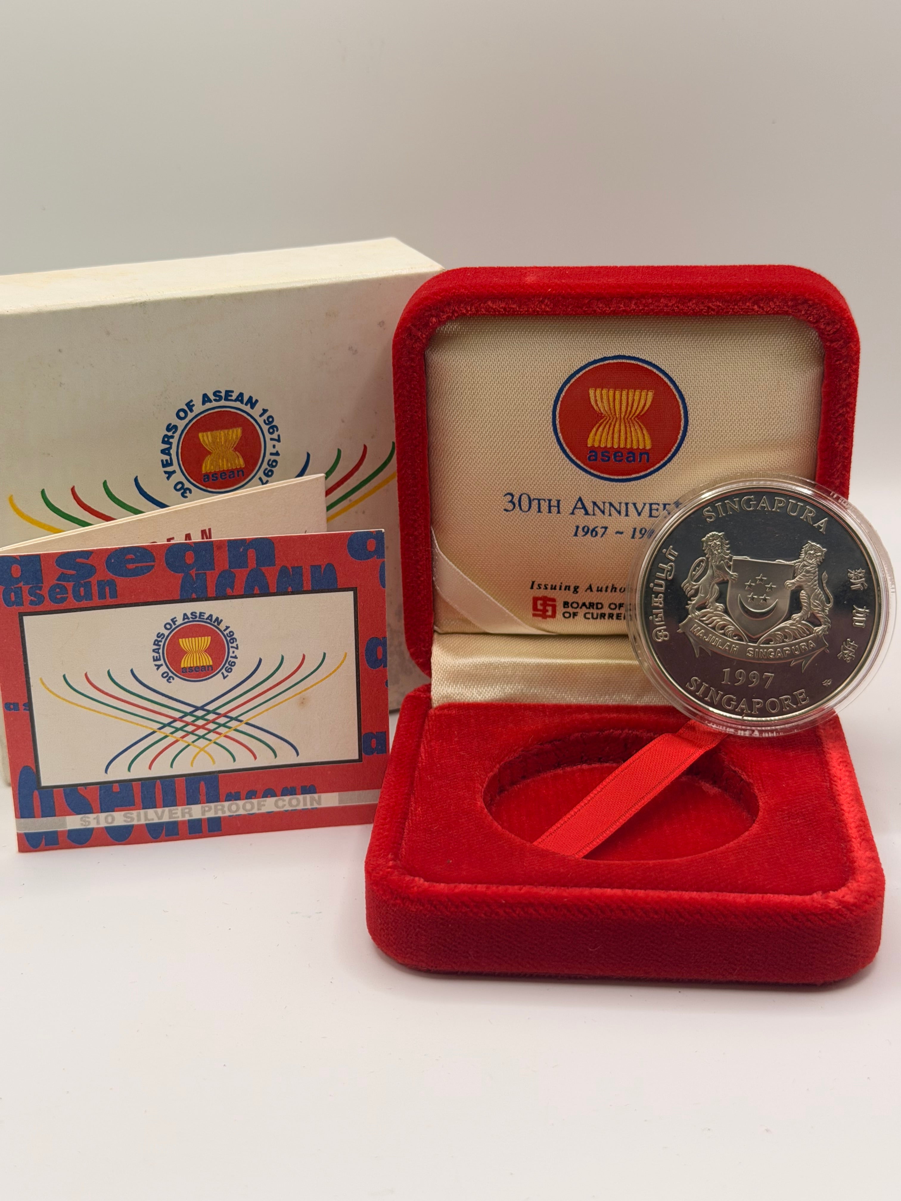 1967 - 1997 Singapore 30 Years of ASEAN $10 Silver Proof Coin