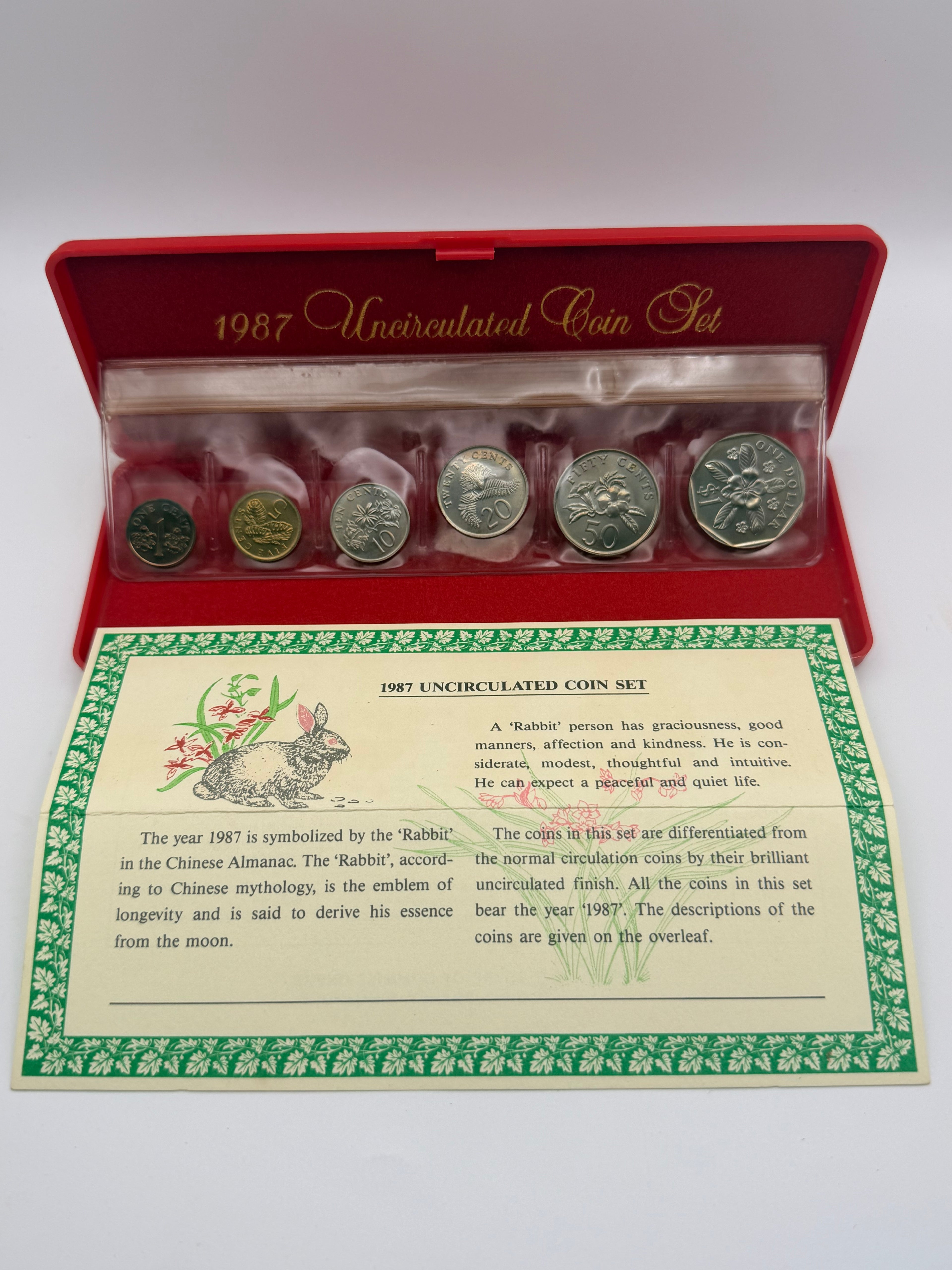 1987 Singapore Uncirculated Coin Set (Year of Rabbit)
