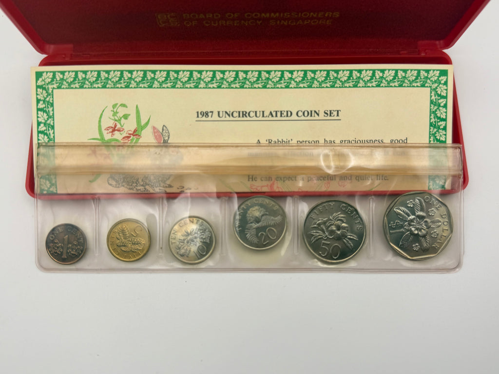 1987 Singapore Uncirculated Coin Set (Year of Rabbit)