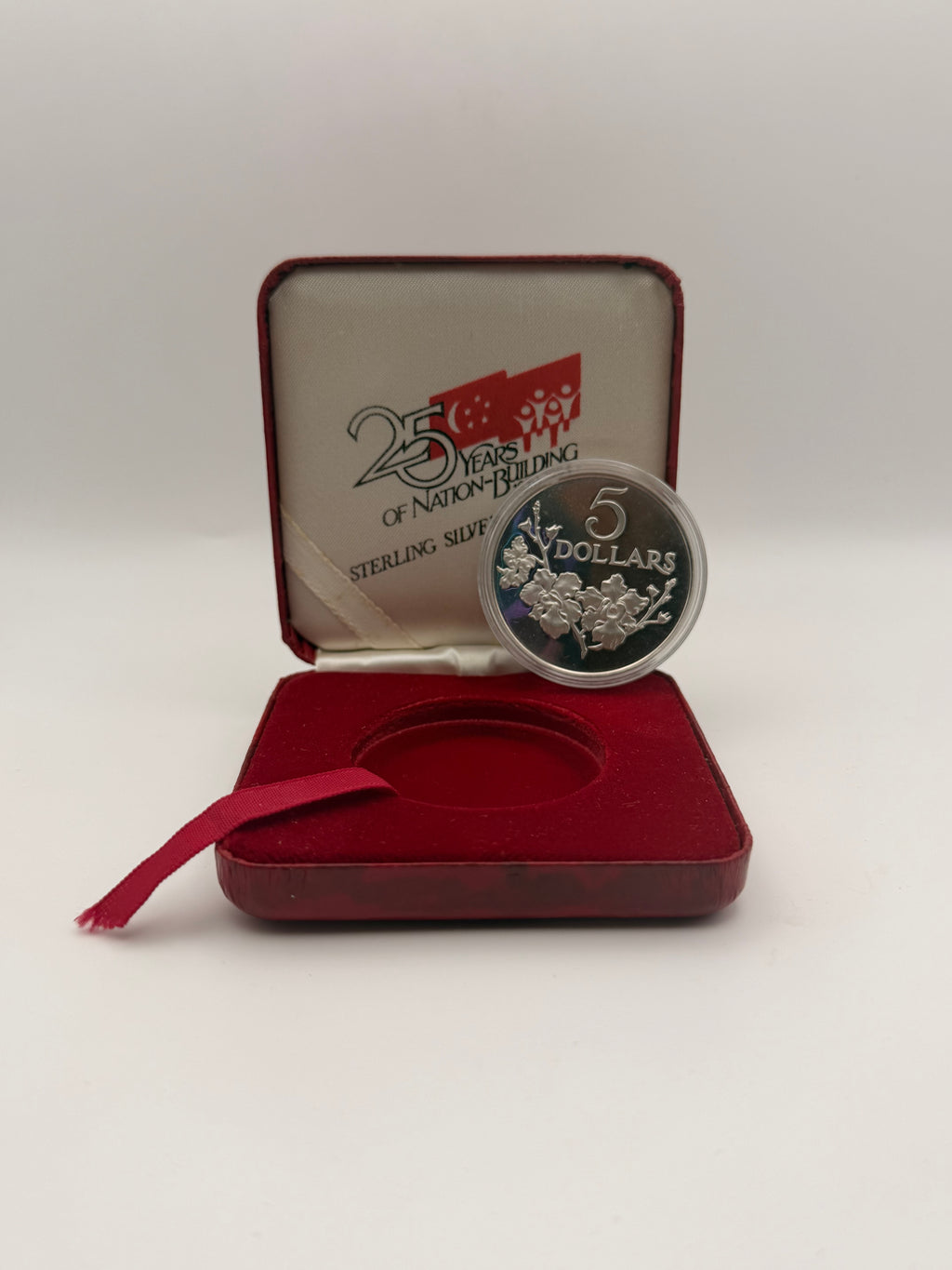1984 Singapore $5 Sterling Silver Proof Coin