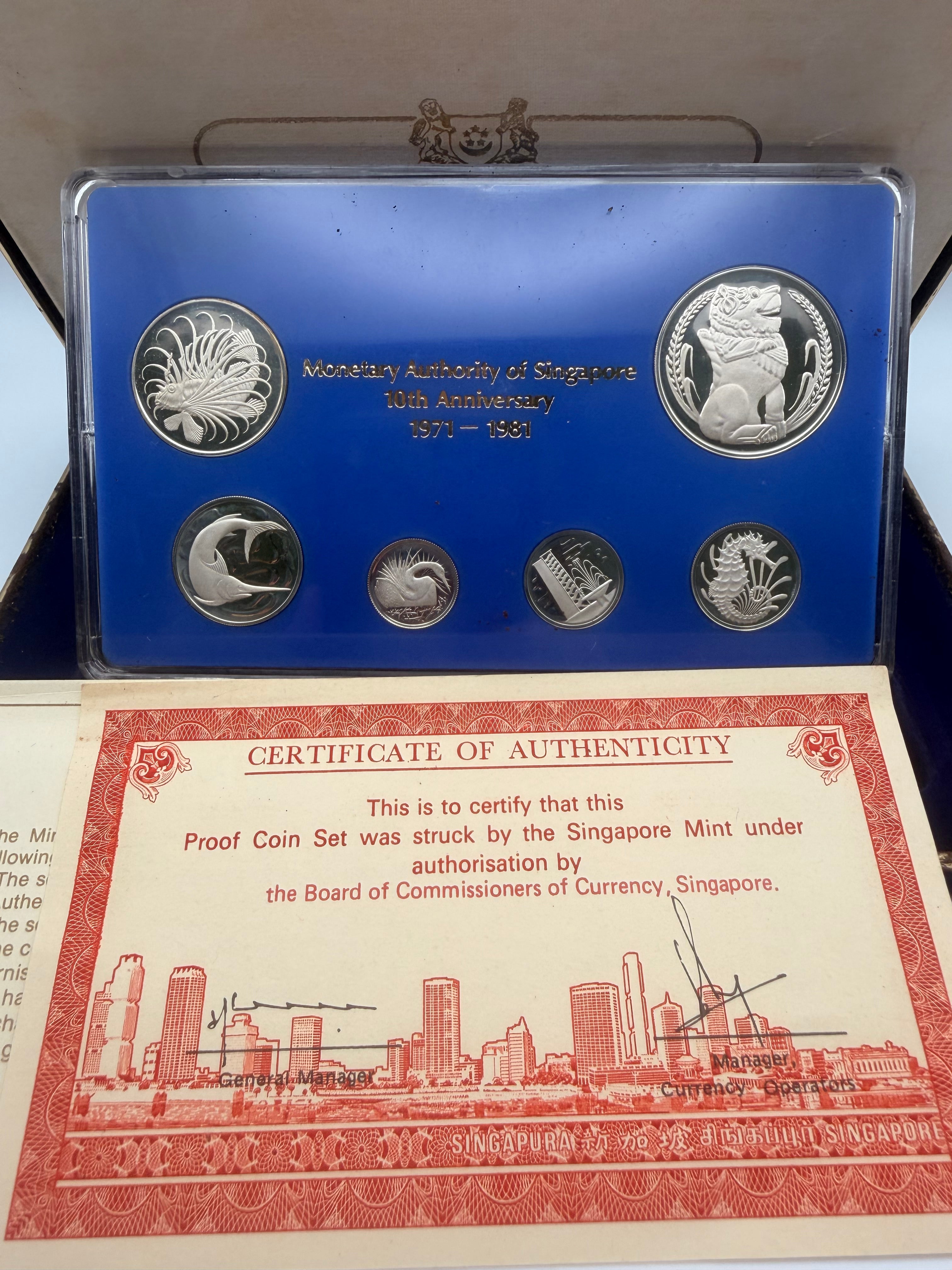 1981 Singapore MAS 10th Anniversary Coin Set