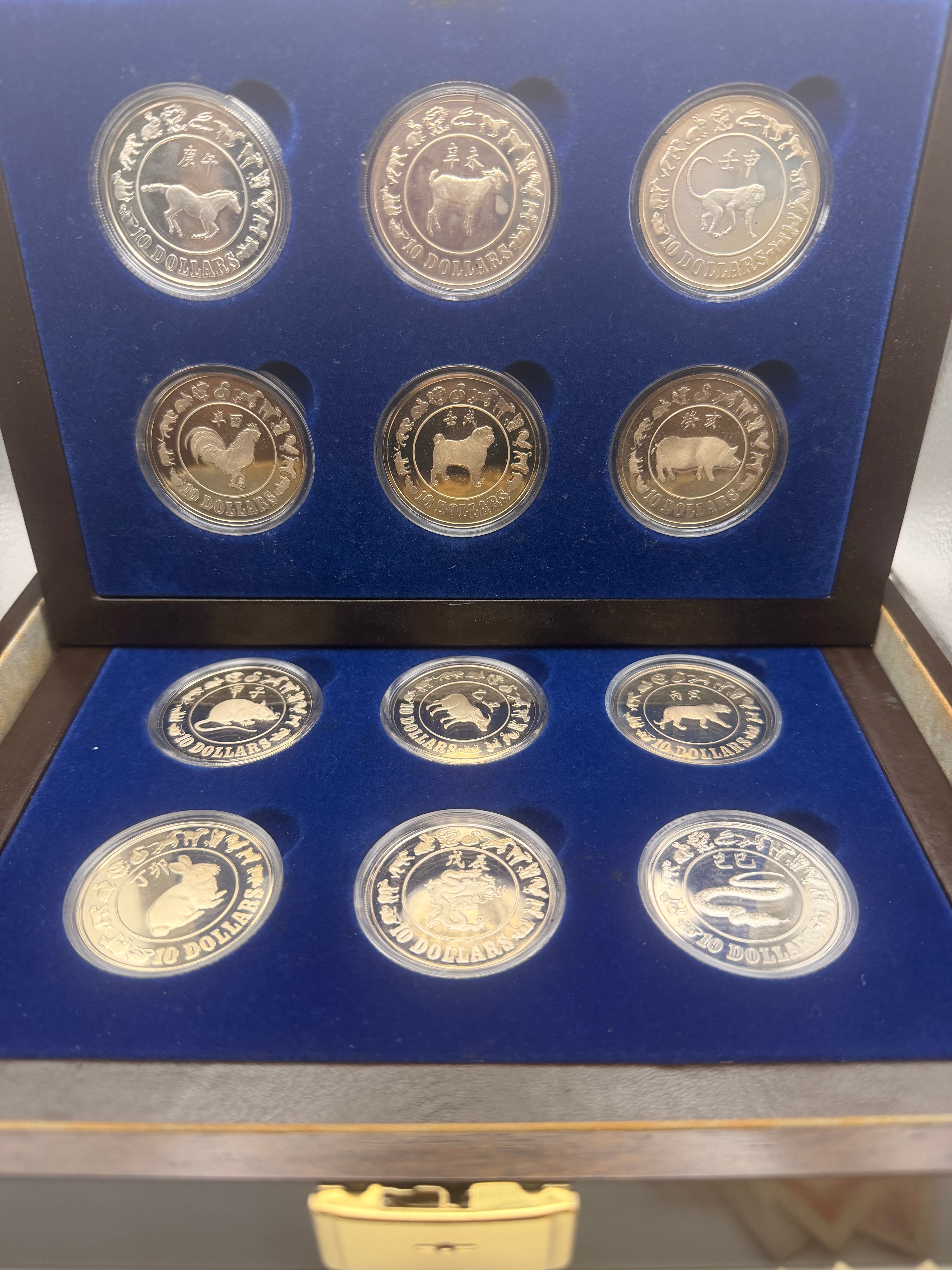 1981 - 1992 Singapore The Collection of $10 Silver Proof Coin Set