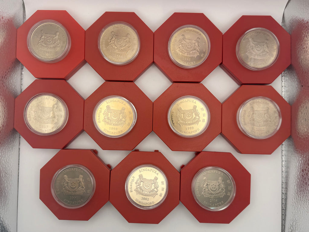 [Set of 11] 1993 - 2004 Singapore Cupro-Nickel Proof-Like Coin