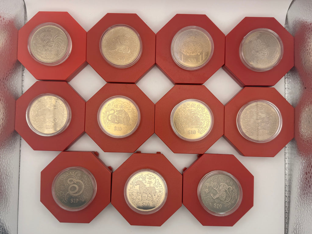 [Set of 11] 1993 - 2004 Singapore Cupro-Nickel Proof-Like Coin