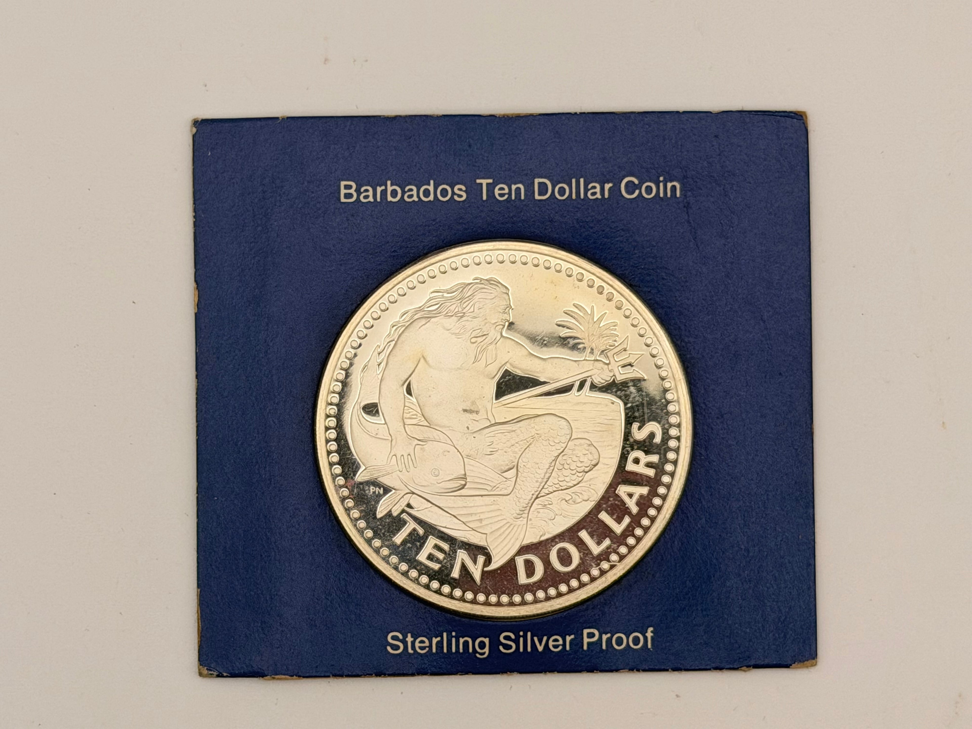 1975 Barbados $10 Sterling Silver Proof Coin